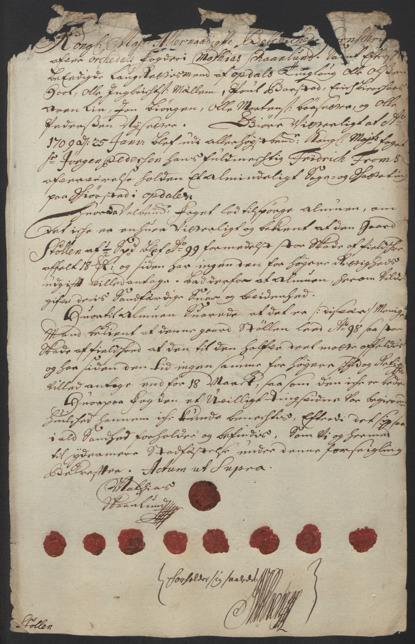 Rentekammeret inntil 1814, Reviderte regnskaper, Fogderegnskap, RA/EA-4092/R60/L3958: Fogderegnskap Orkdal og Gauldal, 1708, s. 406