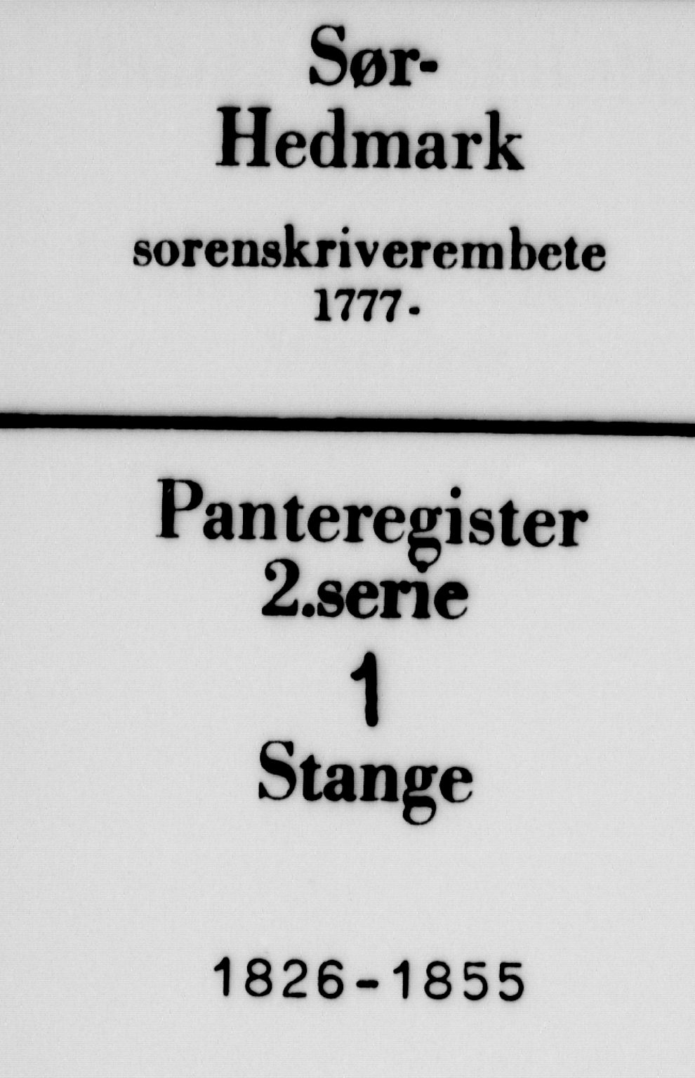 Sør-Hedmark sorenskriveri, SAH/TING-014/H/Ha/Hab/L0001: Panteregister nr. 2.1, 1826-1855