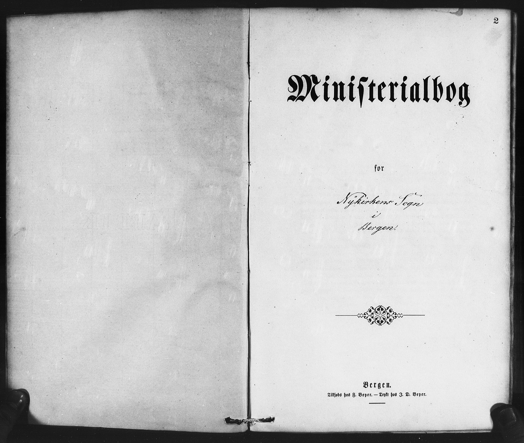 Nykirken Sokneprestembete, SAB/A-77101/H/Haa/L0017: Ministerialbok nr. B 4, 1870-1884, s. 2