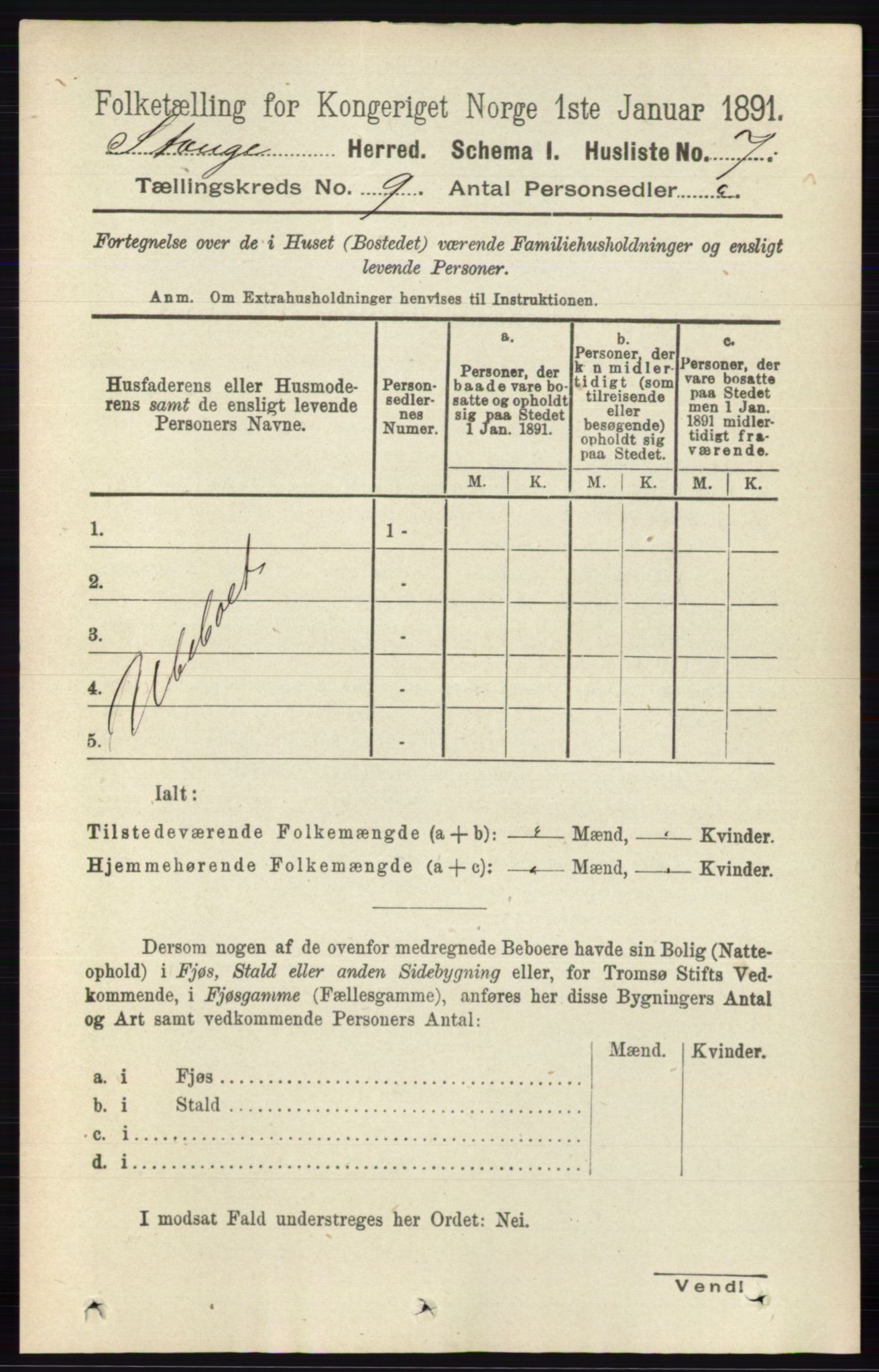 RA, Folketelling 1891 for 0417 Stange herred, 1891, s. 5938