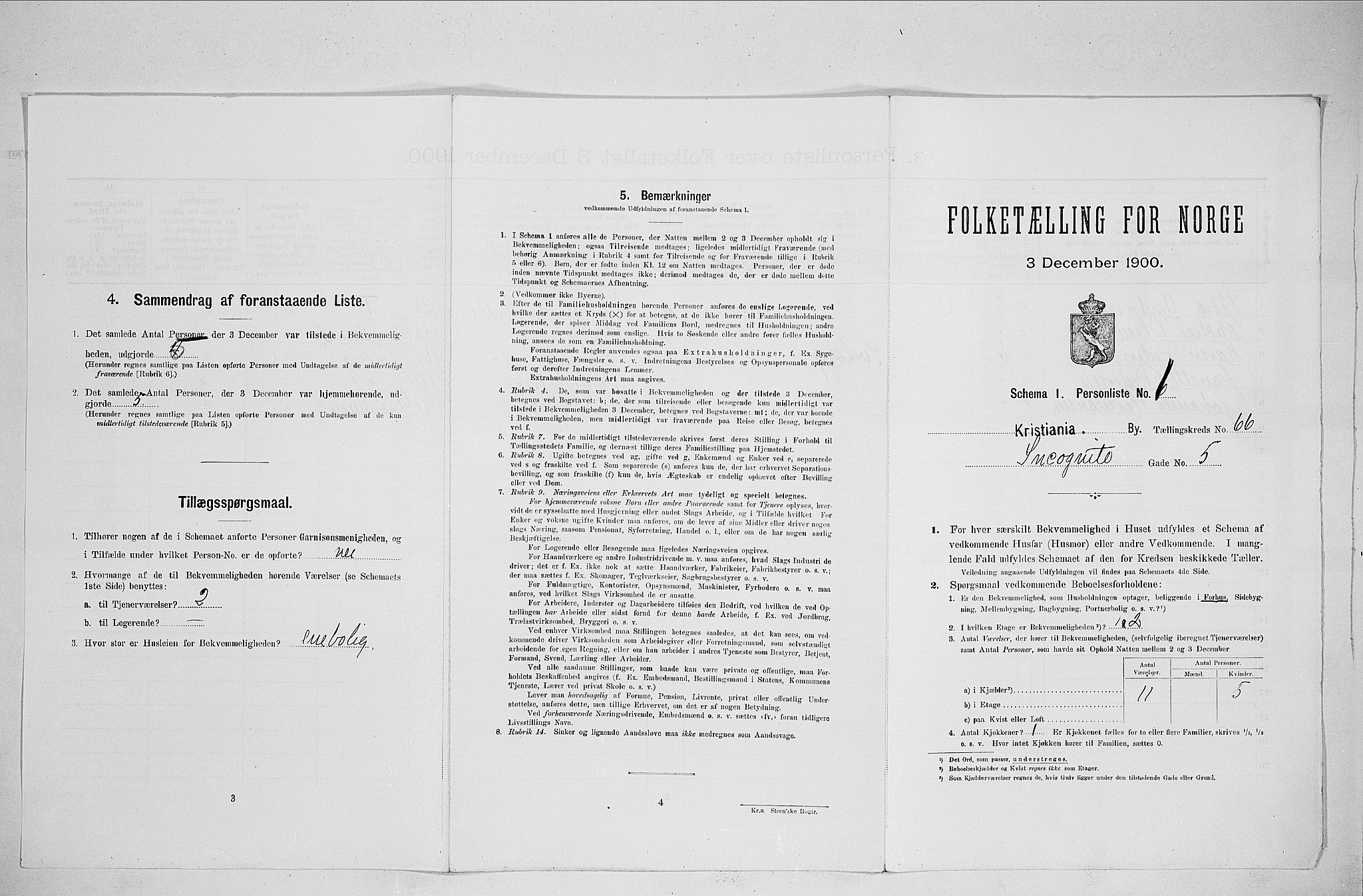 SAO, Folketelling 1900 for 0301 Kristiania kjøpstad, 1900, s. 41583
