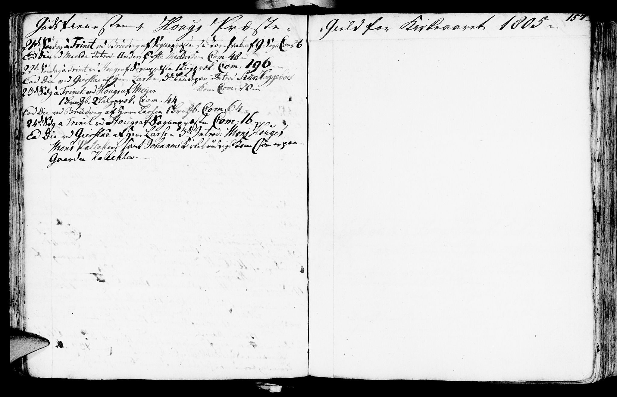 Haus sokneprestembete, SAB/A-75601/H/Haa: Ministerialbok nr. A 11, 1796-1816, s. 157