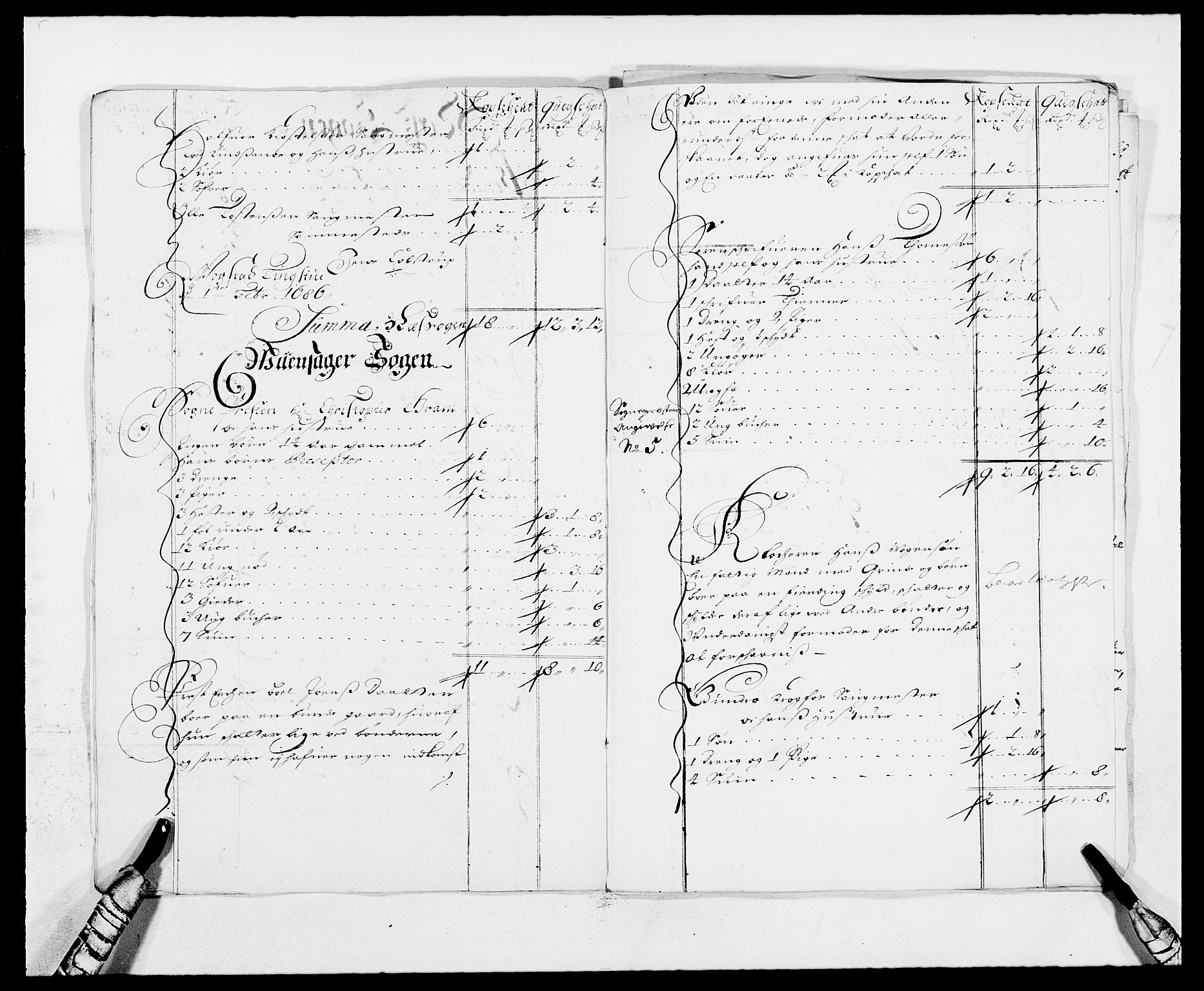 Rentekammeret inntil 1814, Reviderte regnskaper, Fogderegnskap, RA/EA-4092/R12/L0699: Fogderegnskap Øvre Romerike, 1685-1686, s. 313