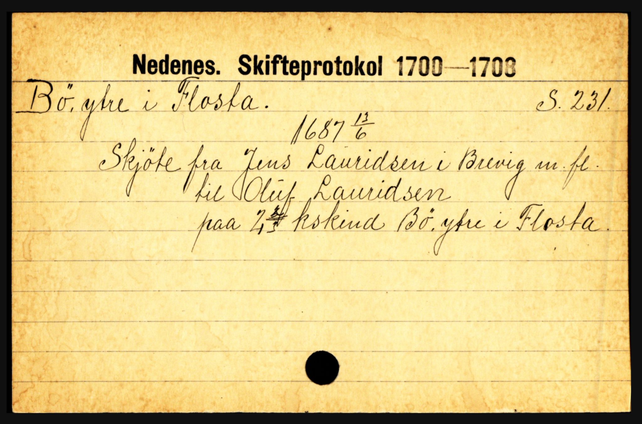 Nedenes sorenskriveri før 1824, AV/SAK-1221-0007/H, s. 4689