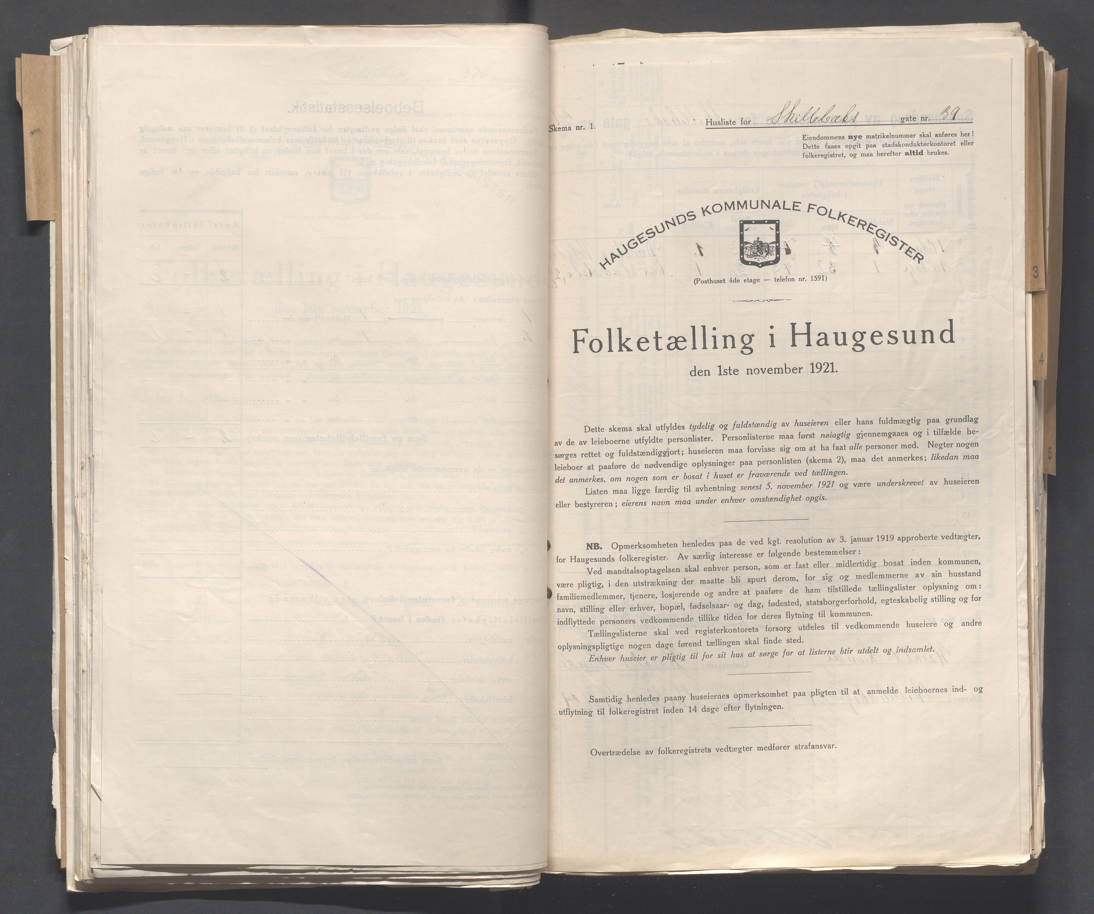 IKAR, Kommunal folketelling 1.11.1921 for Haugesund, 1921, s. 3961