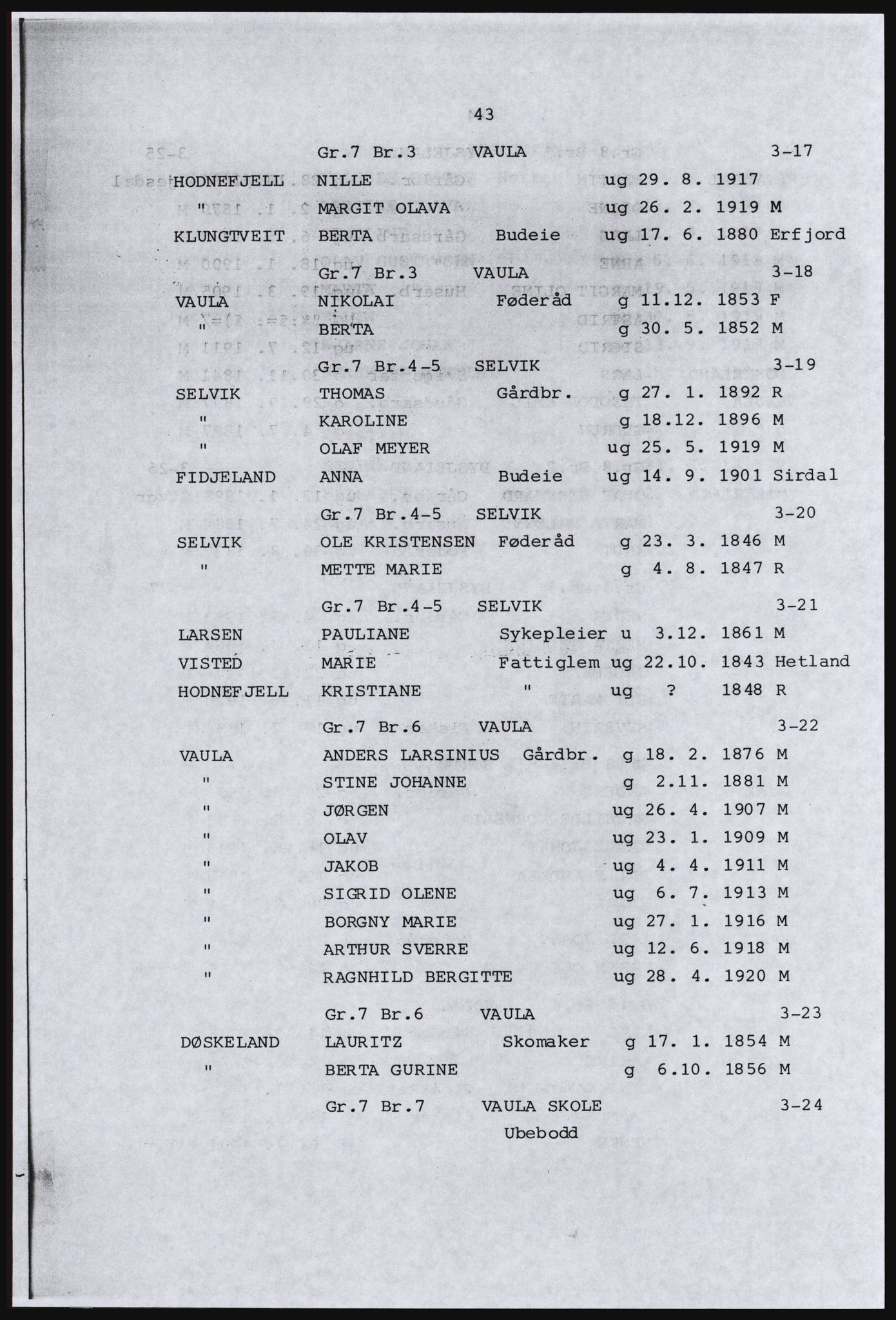 SAST, Avskrift av folketellingen 1920 for Ryfylkeøyene, 1920, s. 55