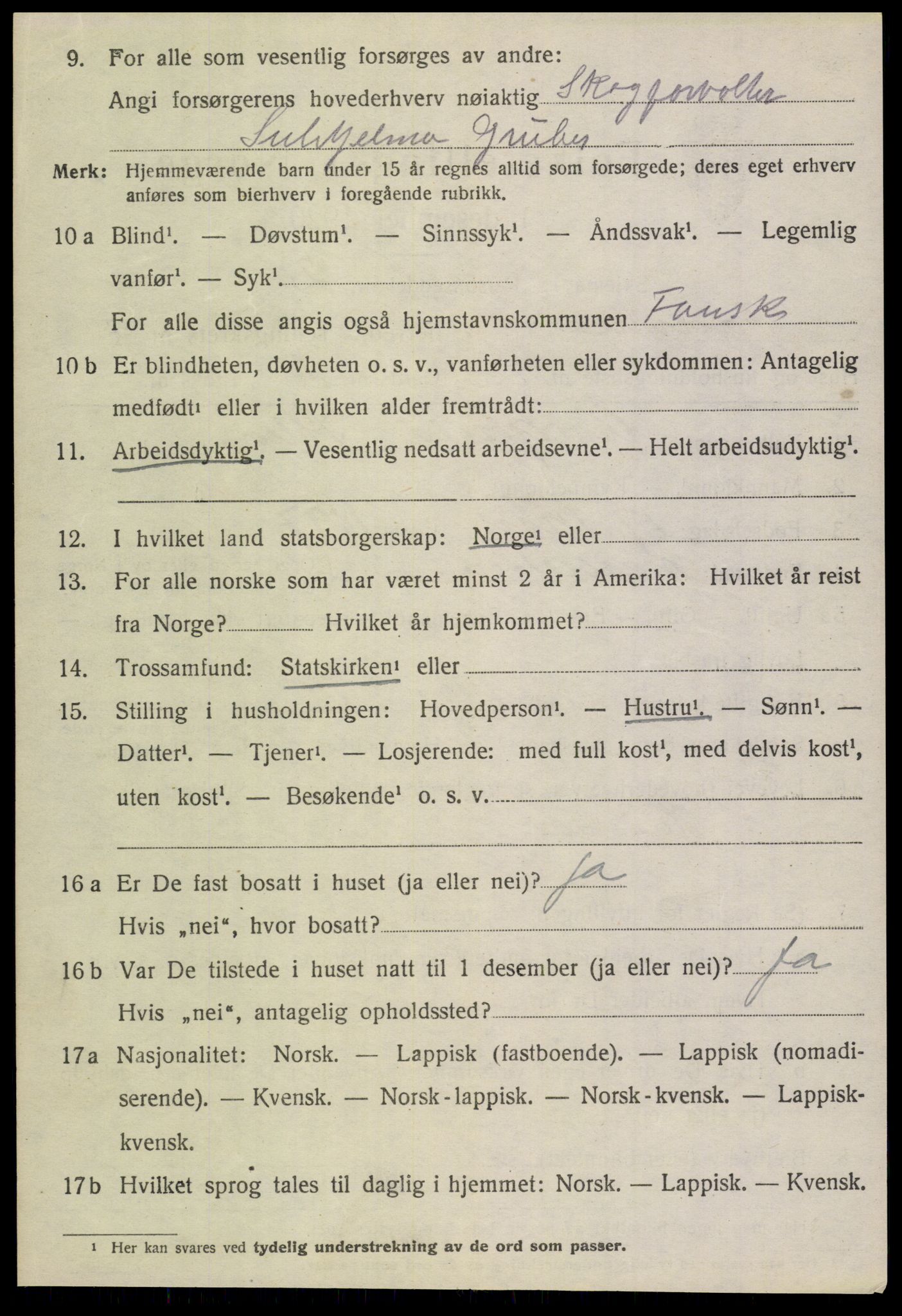 SAT, Folketelling 1920 for 1841 Fauske herred, 1920, s. 5711