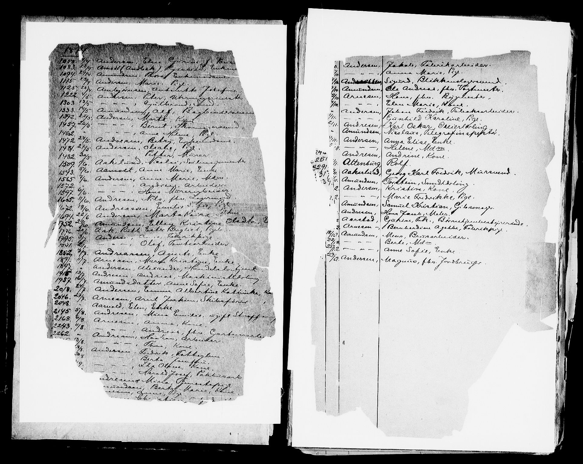 Oslo skifterett, AV/SAO-A-10383/F/Fa/Faa/L0001: Navneregister, 1894-1899