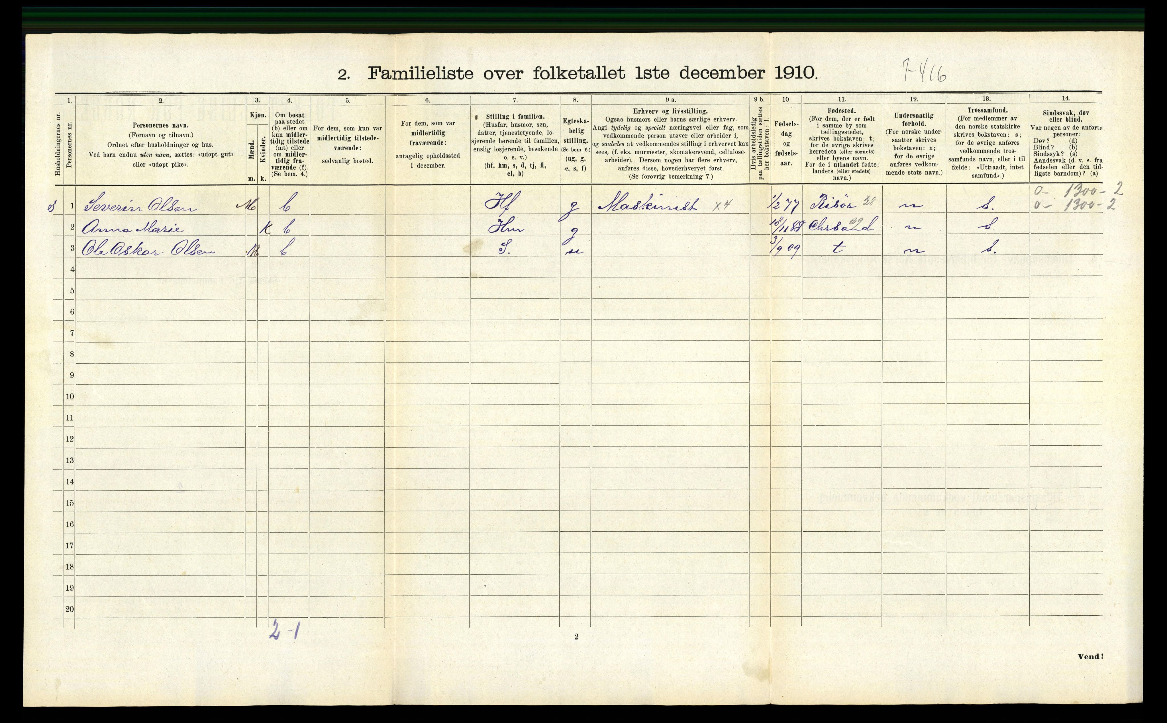 RA, Folketelling 1910 for 0905 Lillesand ladested, 1910, s. 469