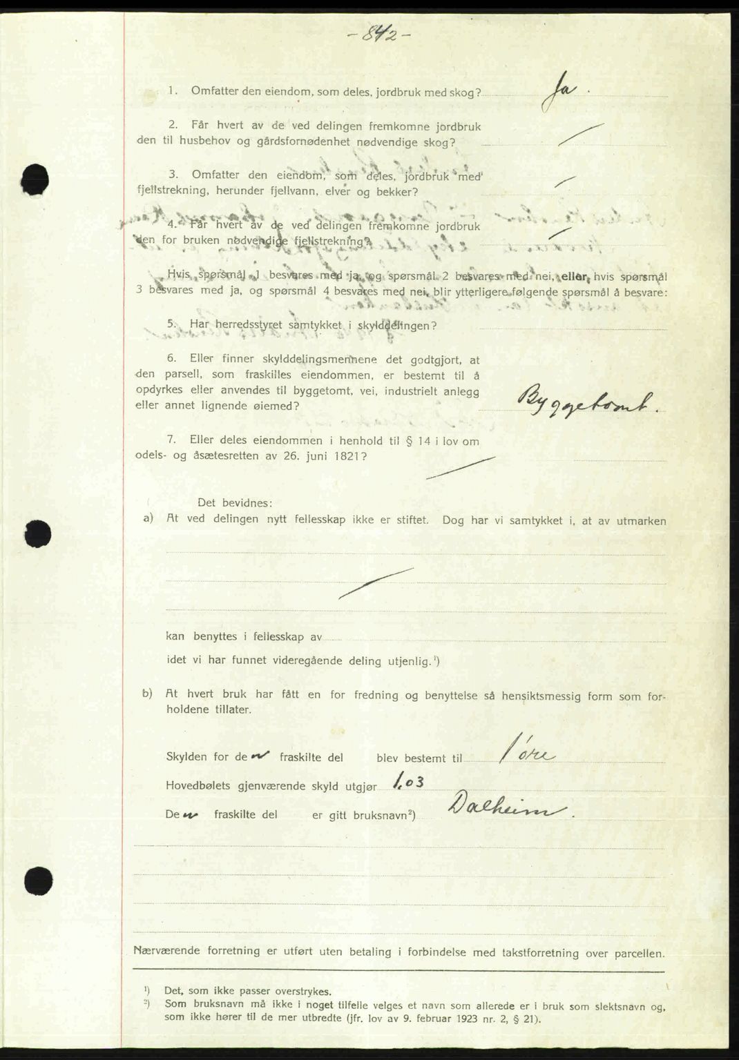 Gauldal sorenskriveri, SAT/A-0014/1/2/2C: Pantebok nr. A2, 1946-1946, Dagboknr: 816/1946
