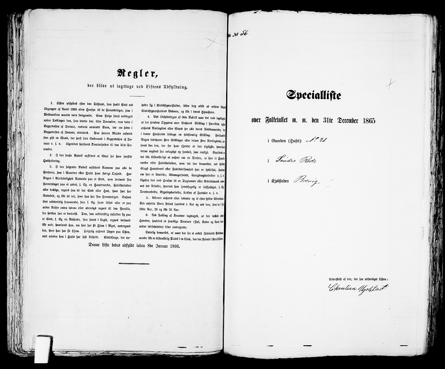 RA, Folketelling 1865 for 0804P Brevik prestegjeld, 1865, s. 489