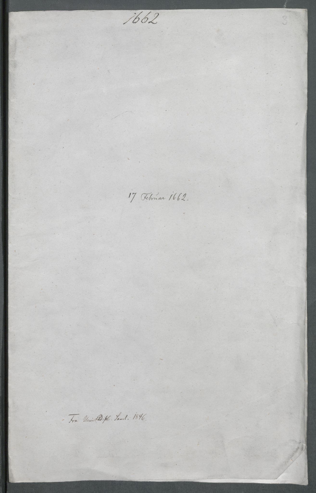 Riksarkivets diplomsamling, RA/EA-5965/F02/L0169: Dokumenter, 1661-1663, s. 82