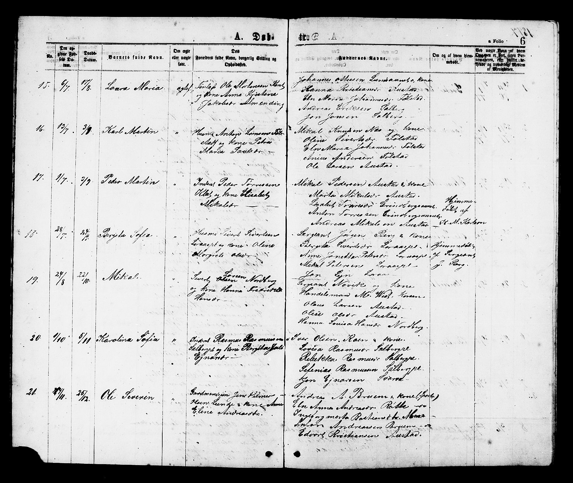 Ministerialprotokoller, klokkerbøker og fødselsregistre - Nord-Trøndelag, SAT/A-1458/731/L0311: Klokkerbok nr. 731C02, 1875-1911, s. 6