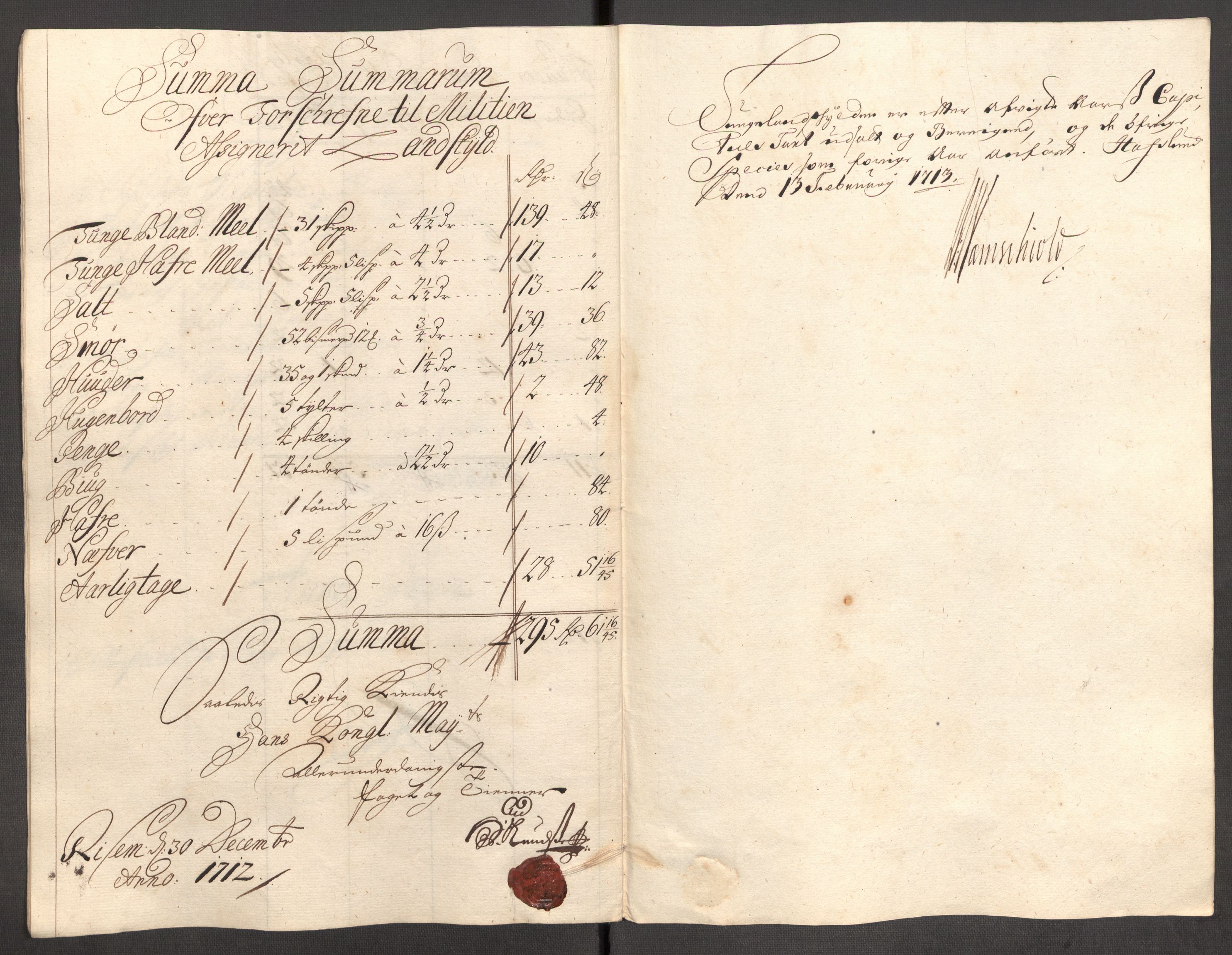 Rentekammeret inntil 1814, Reviderte regnskaper, Fogderegnskap, RA/EA-4092/R04/L0137: Fogderegnskap Moss, Onsøy, Tune, Veme og Åbygge, 1712, s. 67