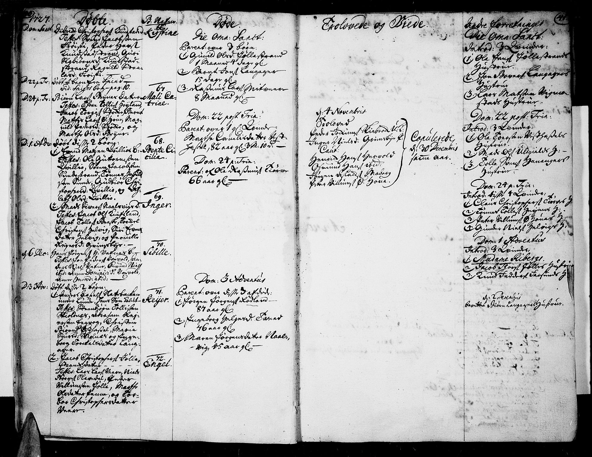 Lista sokneprestkontor, AV/SAK-1111-0027/F/Fa/L0002: Ministerialbok nr. A 2 /1, 1726-1742, s. 40-41