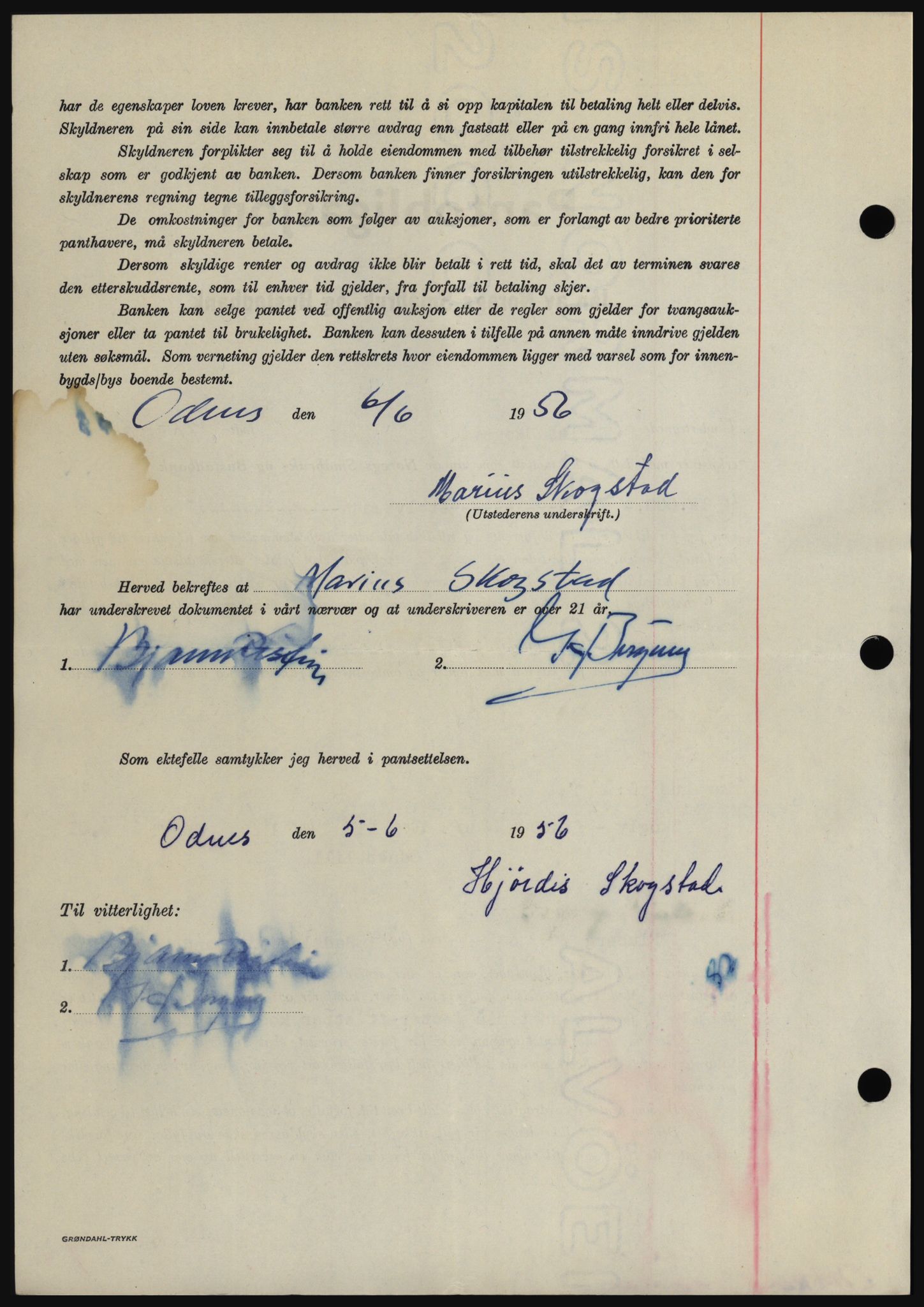 Hadeland og Land tingrett, SAH/TING-010/H/Hb/Hbc/L0034: Pantebok nr. B34, 1956-1956, Dagboknr: 1515/1956