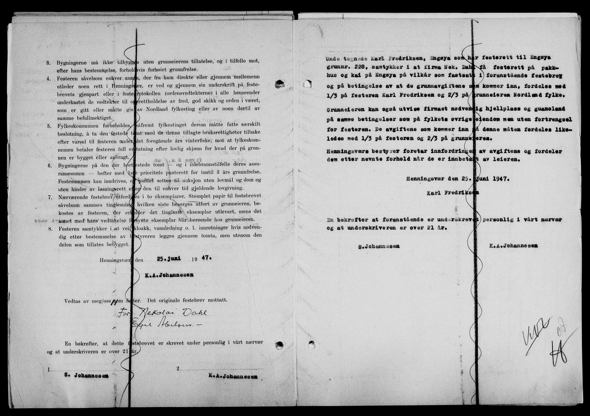 Lofoten sorenskriveri, SAT/A-0017/1/2/2C/L0016a: Pantebok nr. 16a, 1947-1947, Dagboknr: 1301/1947