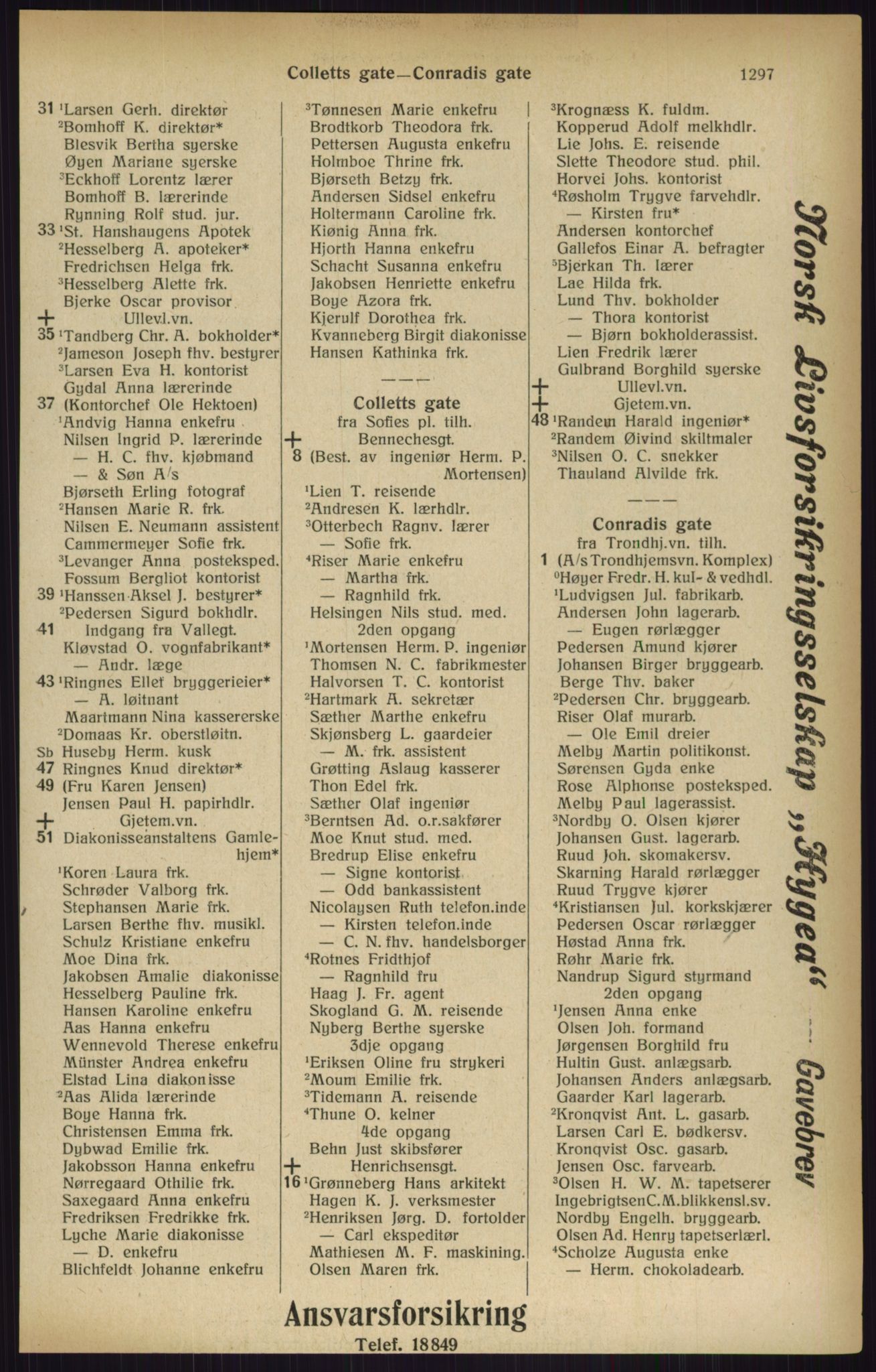 Kristiania/Oslo adressebok, PUBL/-, 1916, s. 1297