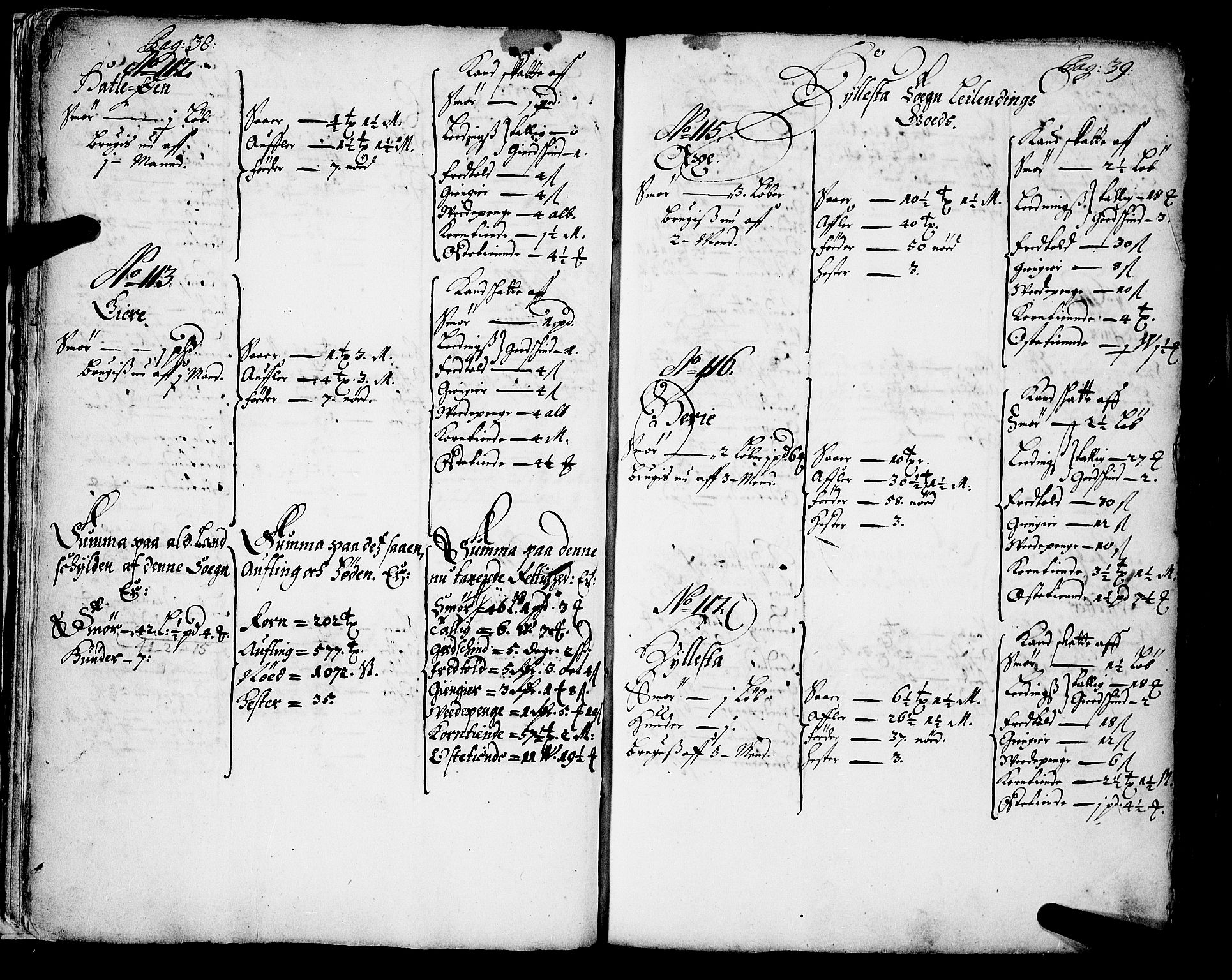 Rentekammeret inntil 1814, Realistisk ordnet avdeling, RA/EA-4070/N/Nb/Nba/L0043: Sunnfjord fogderi, 1667, s. 38-39