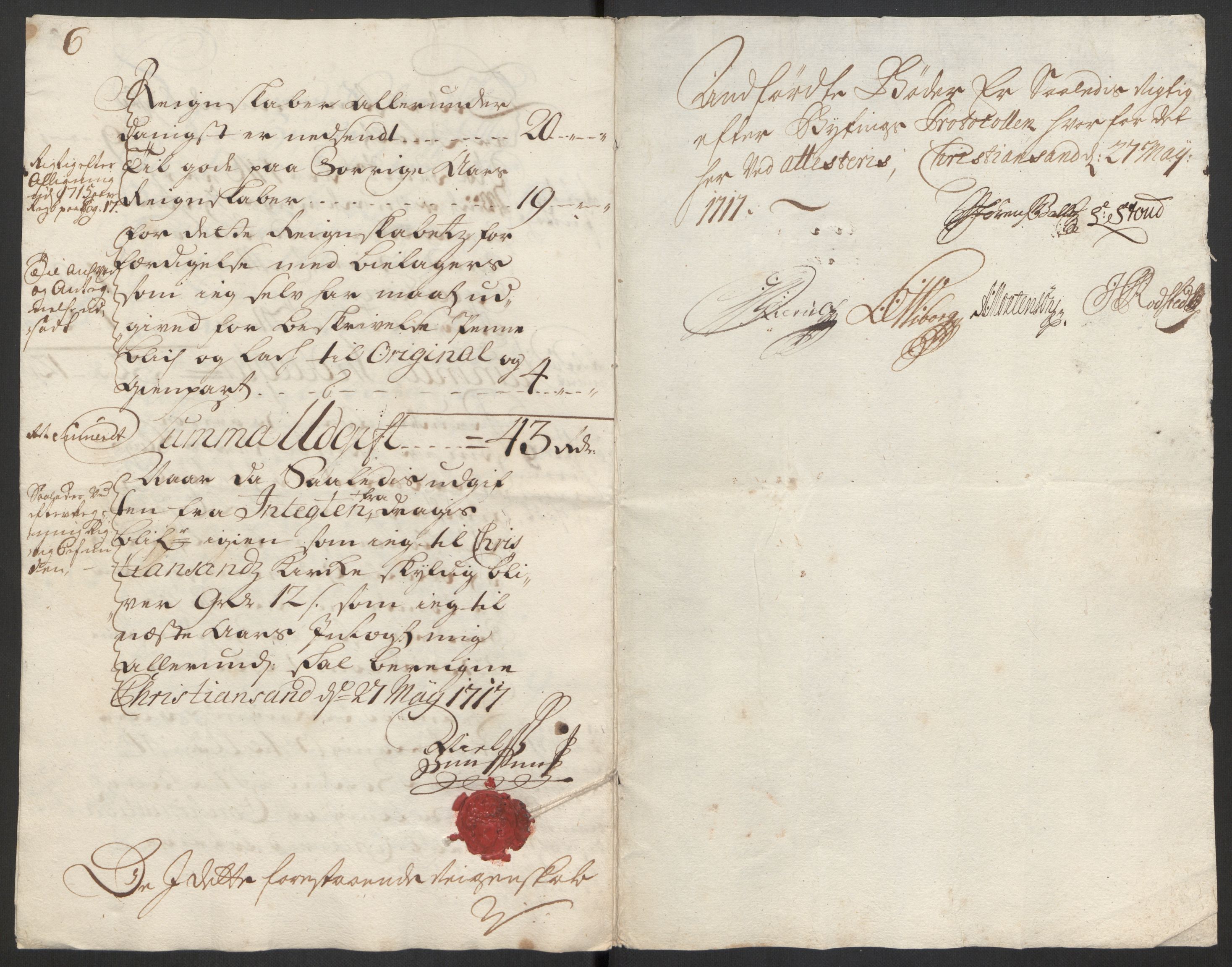 Rentekammeret inntil 1814, Reviderte regnskaper, Byregnskaper, AV/RA-EA-4066/R/Rm/L0285: [M18] Sikt og sakefall, 1681-1718, s. 521