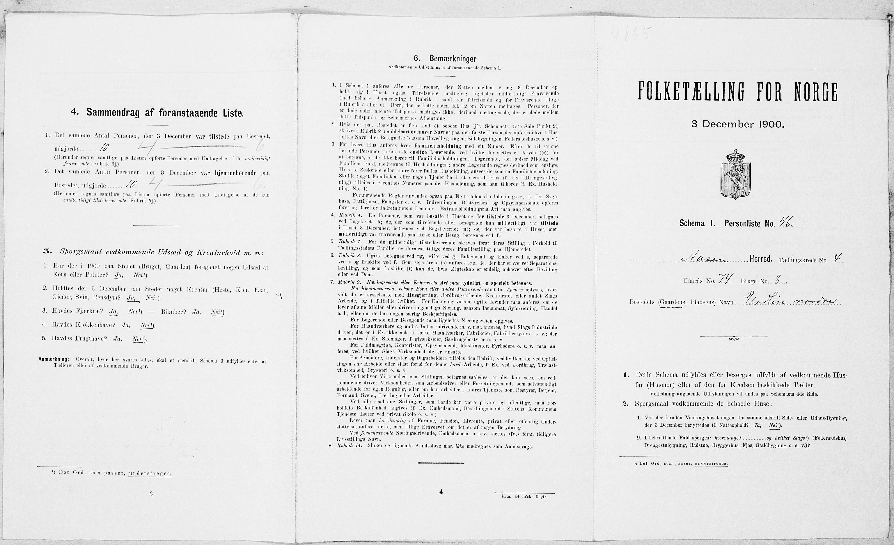 SAT, Folketelling 1900 for 1716 Åsen herred, 1900, s. 506