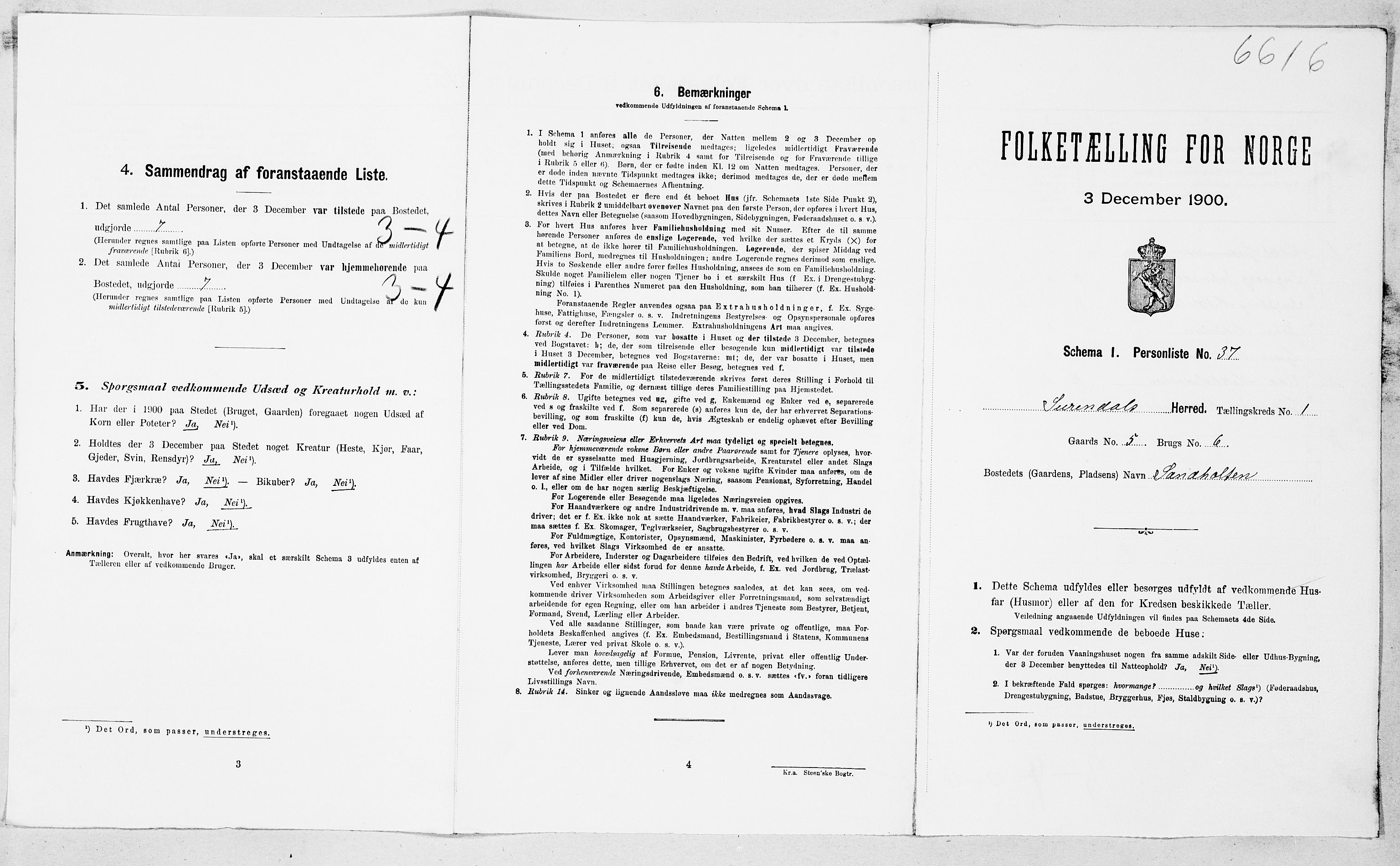 SAT, Folketelling 1900 for 1566 Surnadal herred, 1900, s. 151