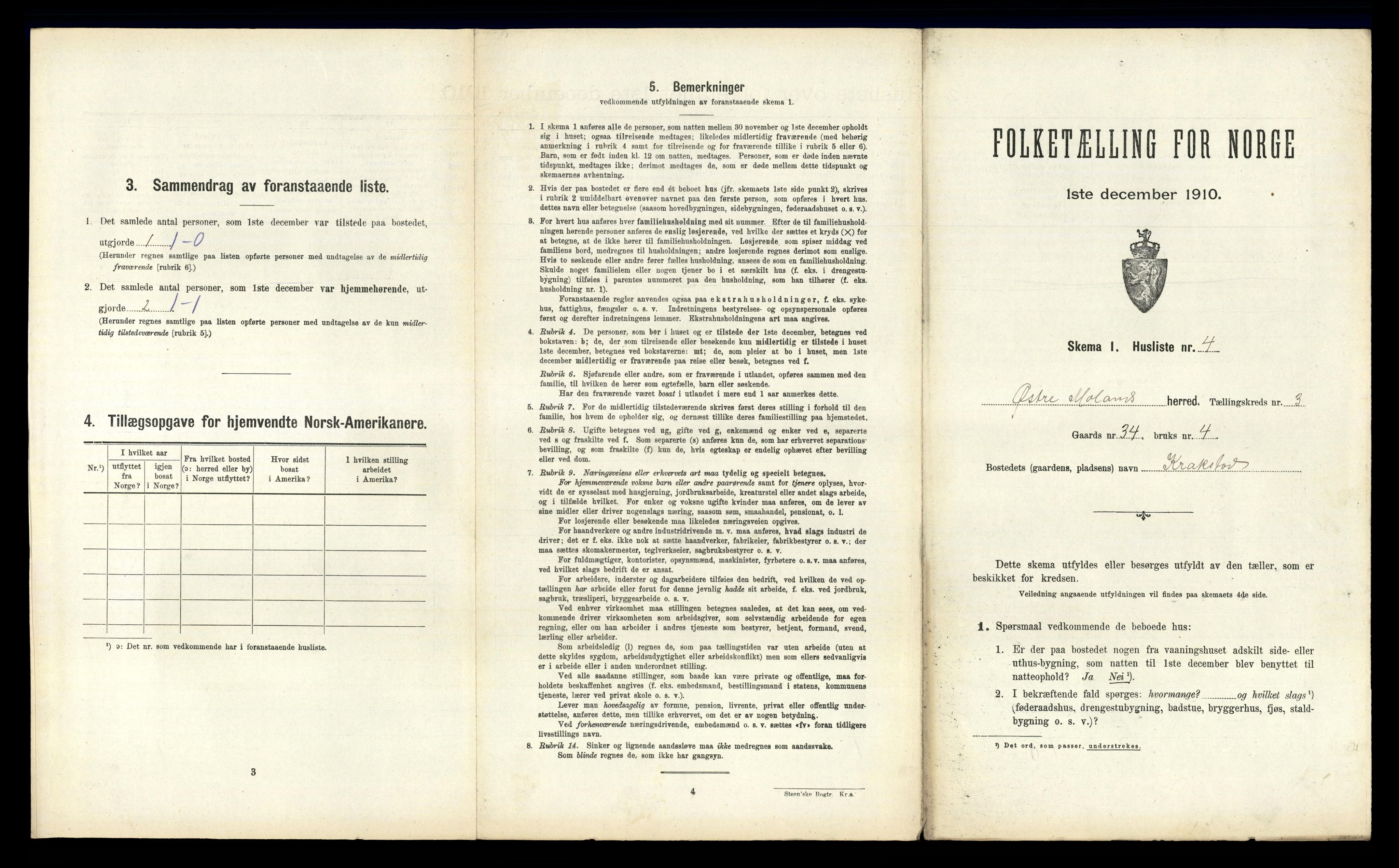 RA, Folketelling 1910 for 0918 Austre Moland herred, 1910, s. 292