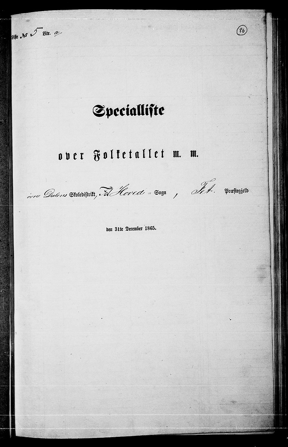 RA, Folketelling 1865 for 0227P Fet prestegjeld, 1865, s. 80