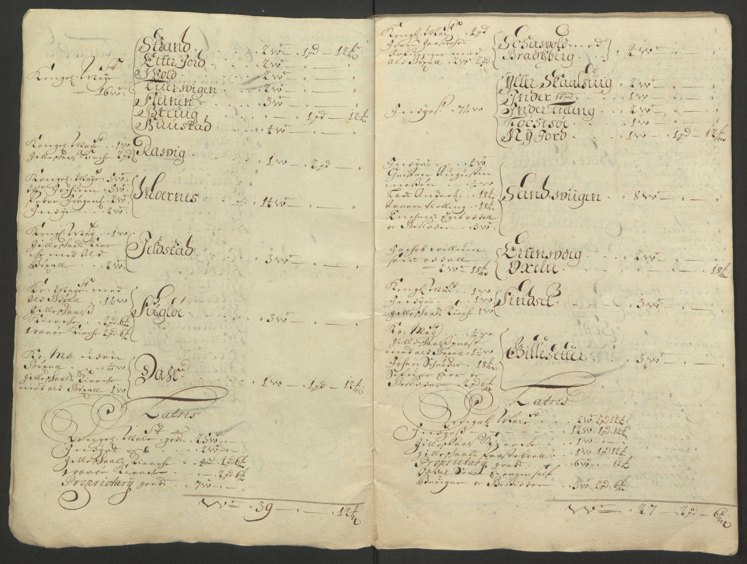 Rentekammeret inntil 1814, Reviderte regnskaper, Fogderegnskap, RA/EA-4092/R66/L4577: Fogderegnskap Salten, 1691-1693, s. 264