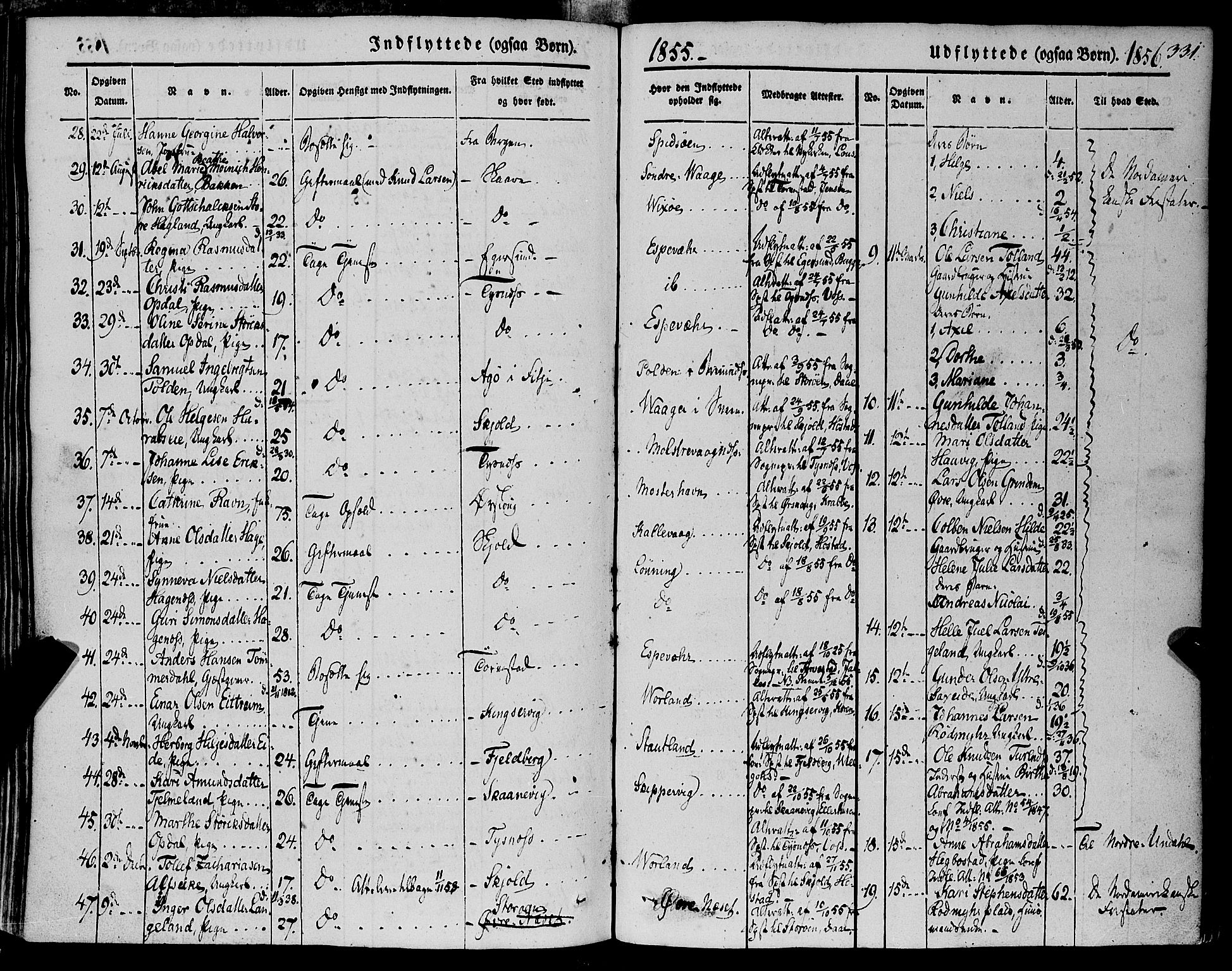 Finnås sokneprestembete, AV/SAB-A-99925/H/Ha/Haa/Haaa/L0007: Ministerialbok nr. A 7, 1850-1862, s. 331