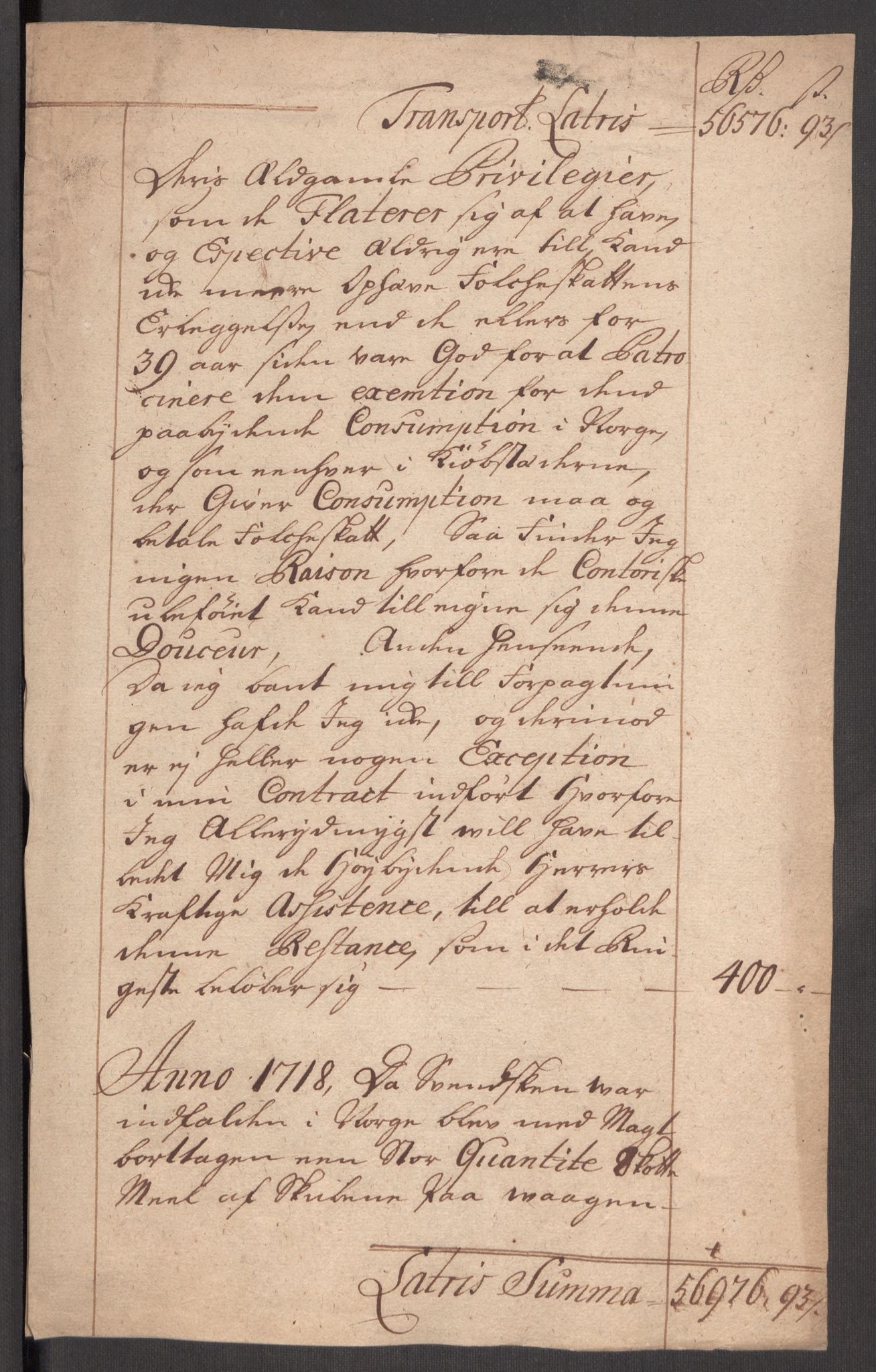 Rentekammeret inntil 1814, Realistisk ordnet avdeling, AV/RA-EA-4070/Ki/L0012: [S10]: Kommisjonsforretning over skader påført allmuen nordafjells i krigsåret 1718, 1718, s. 236