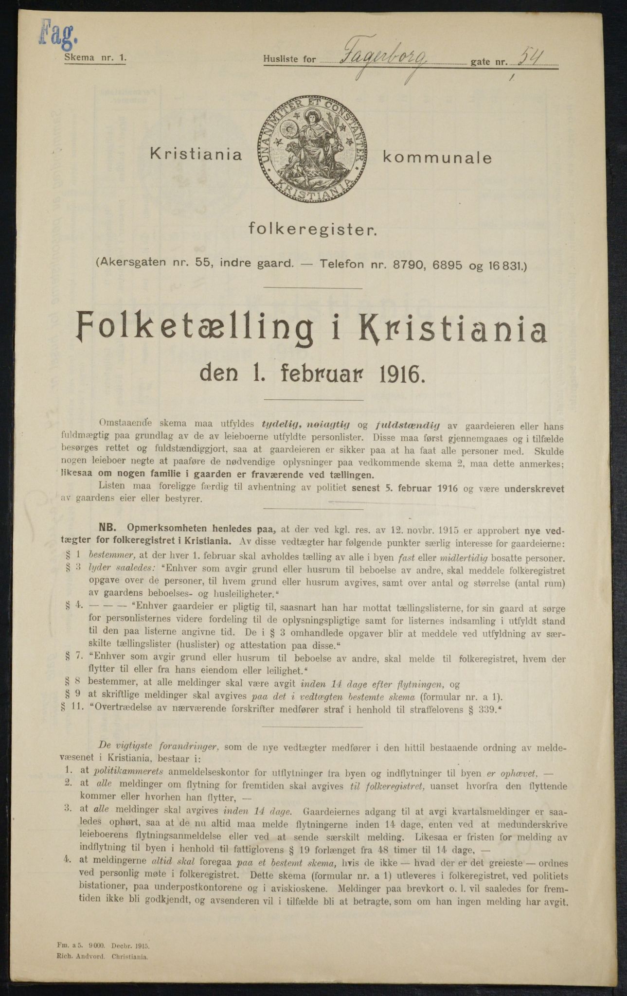 OBA, Kommunal folketelling 1.2.1916 for Kristiania, 1916, s. 23439