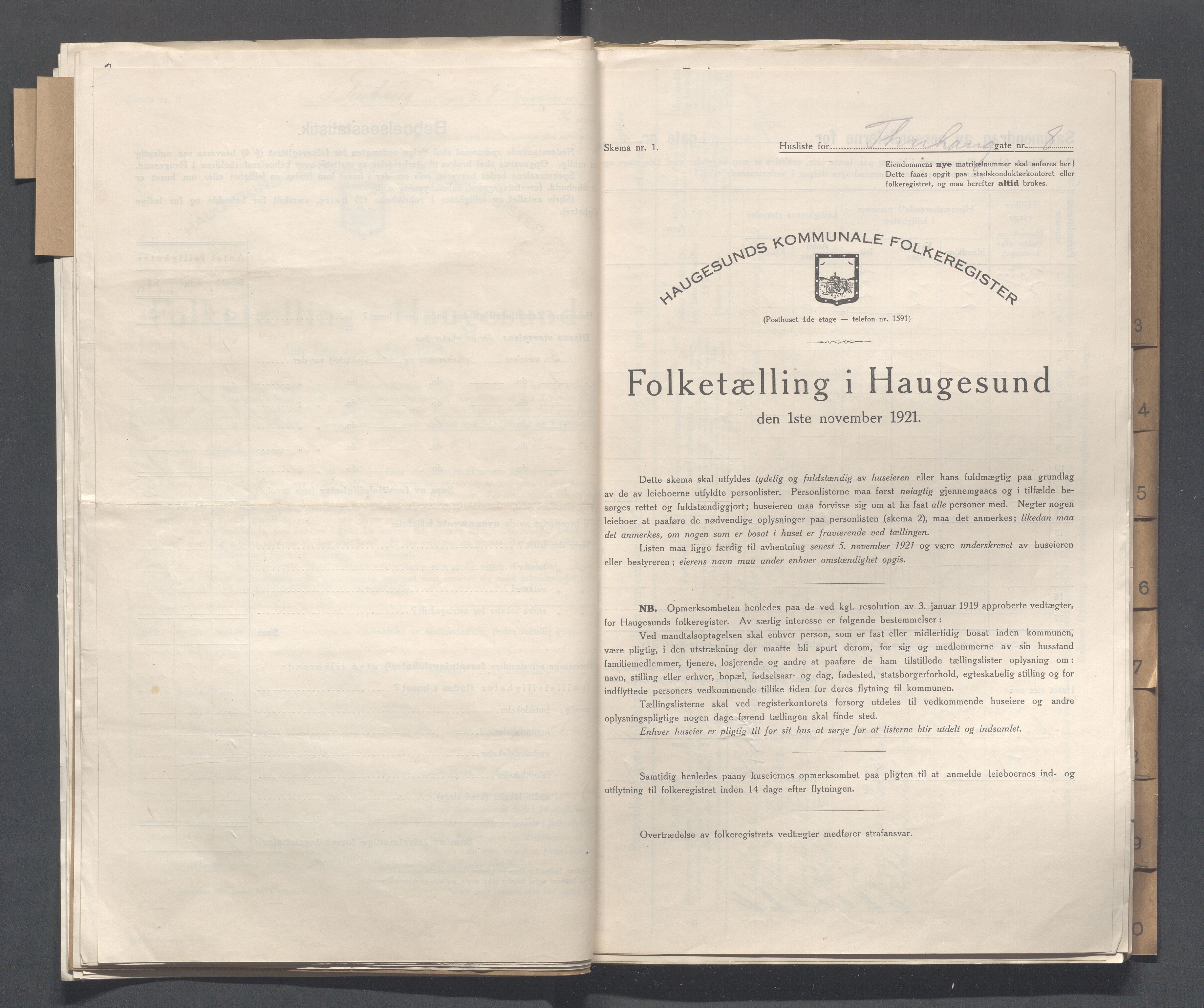 IKAR, Kommunal folketelling 1.11.1921 for Haugesund, 1921, s. 5408