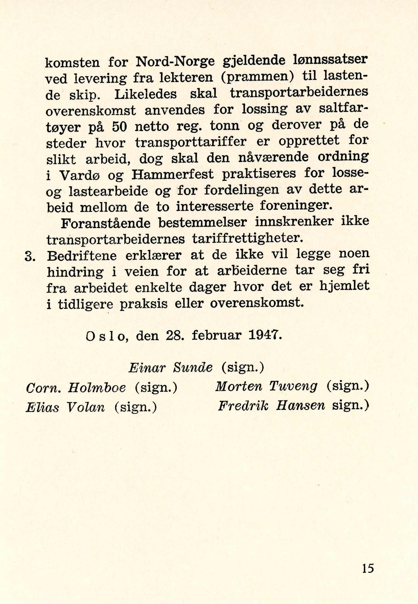 Vardø Fiskersamvirkelag, VAMU/A-0037/D/Da/L0007: Korrespondanse St-Tr, 1947-1950