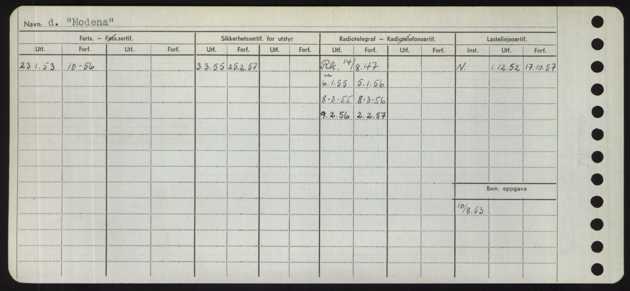 Sjøfartsdirektoratet med forløpere, Skipsmålingen, RA/S-1627/H/Hd/L0025: Fartøy, Min-Mås, s. 90