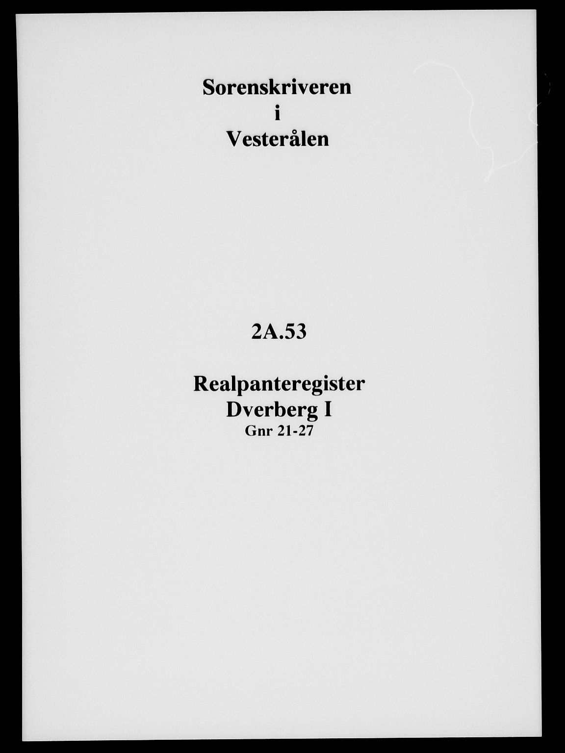 Vesterålen sorenskriveri, SAT/A-4180/1/2/2A/L0053: Panteregister nr. 53I
