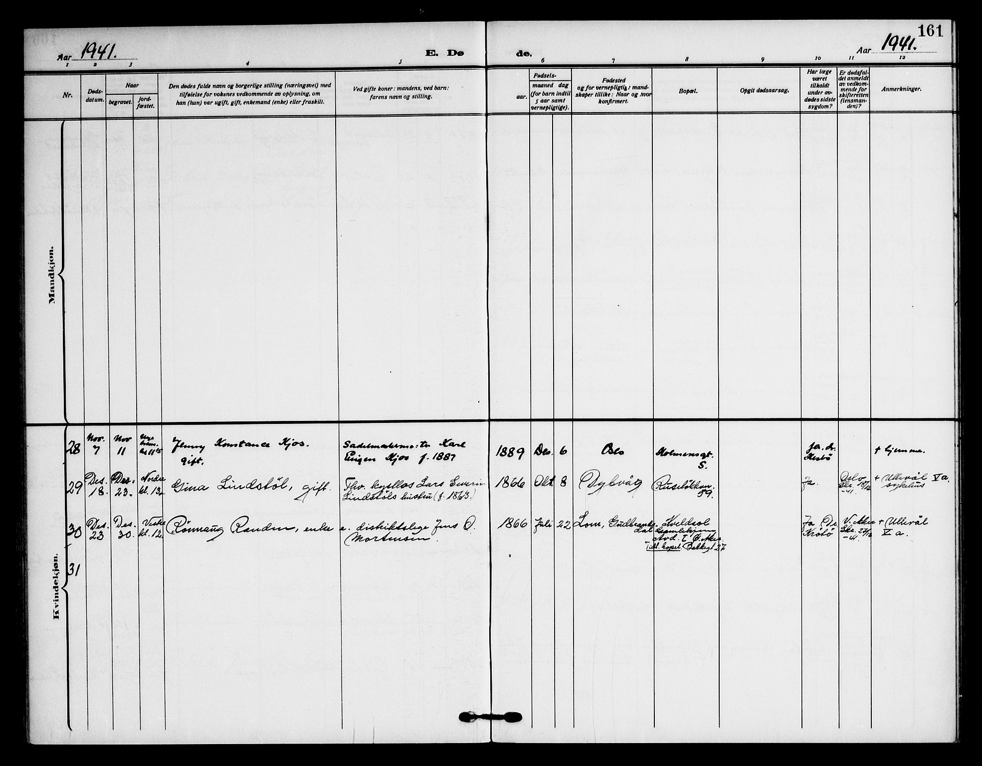 Piperviken prestekontor Kirkebøker, SAO/A-10874/F/L0005: Ministerialbok nr. 5, 1911-1949, s. 161
