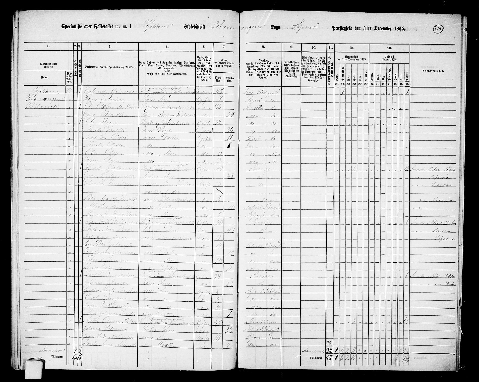 RA, Folketelling 1865 for 1941P Skjervøy prestegjeld, 1865, s. 192