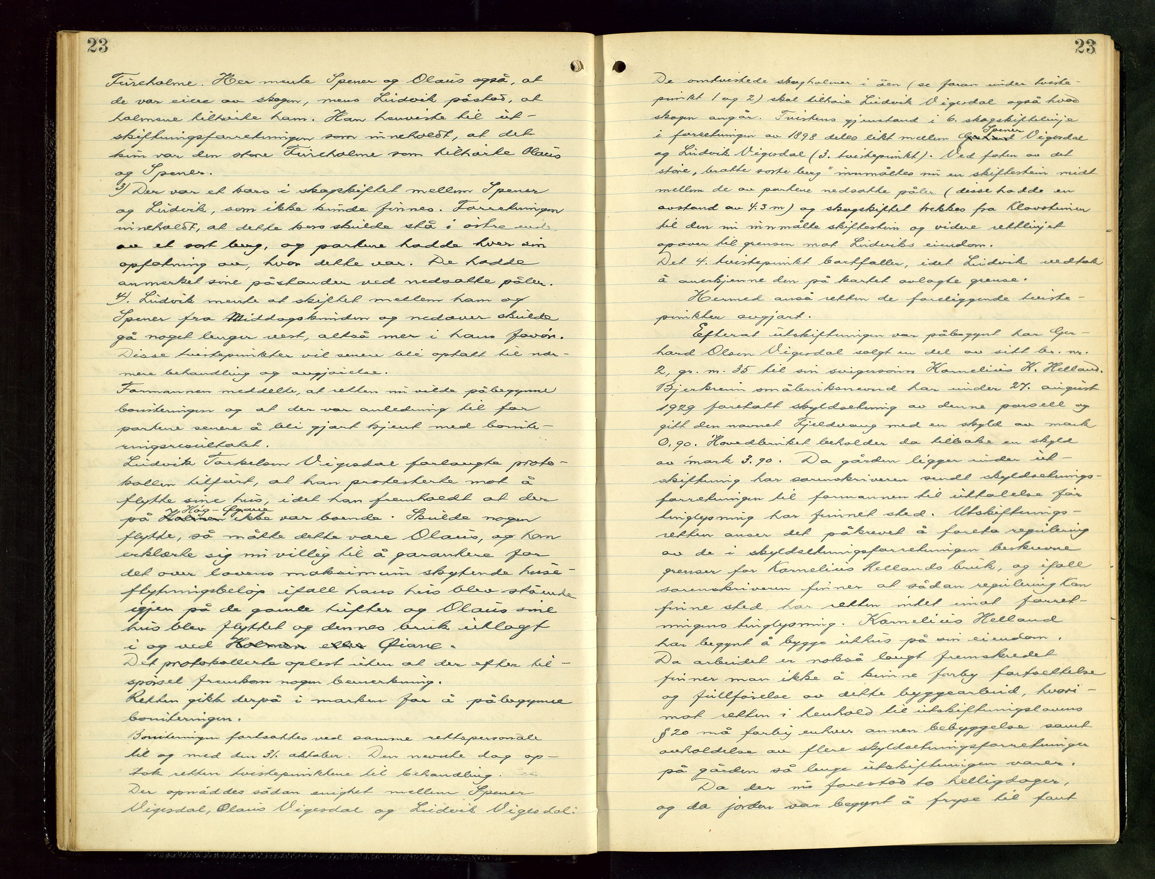 Rogaland jordskifterett, AV/SAST-A-102426/Oa/L0082: Forhandlingsprotokoll, 1929-1932, s. 23