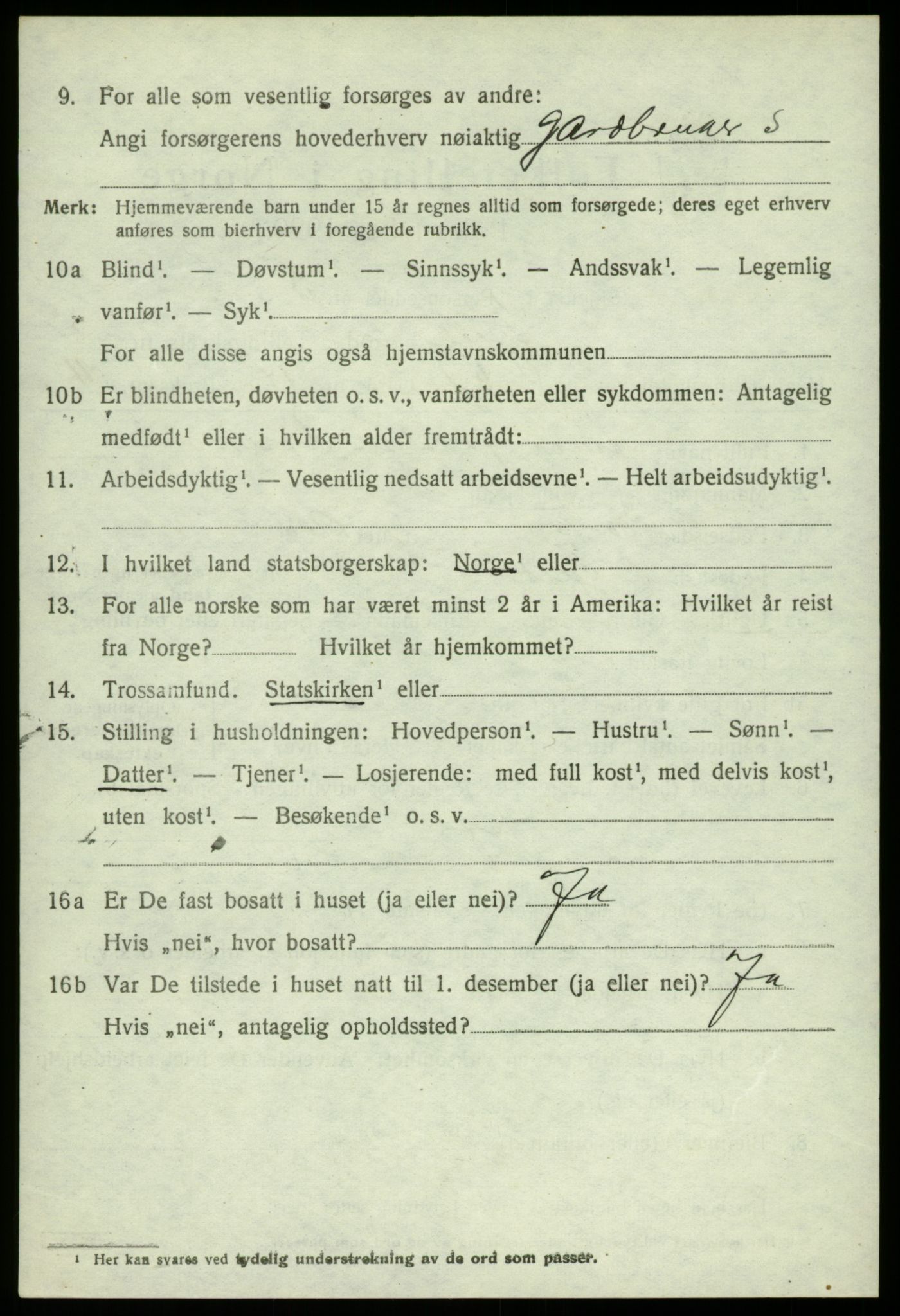 SAB, Folketelling 1920 for 1246 Fjell herred, 1920, s. 3441