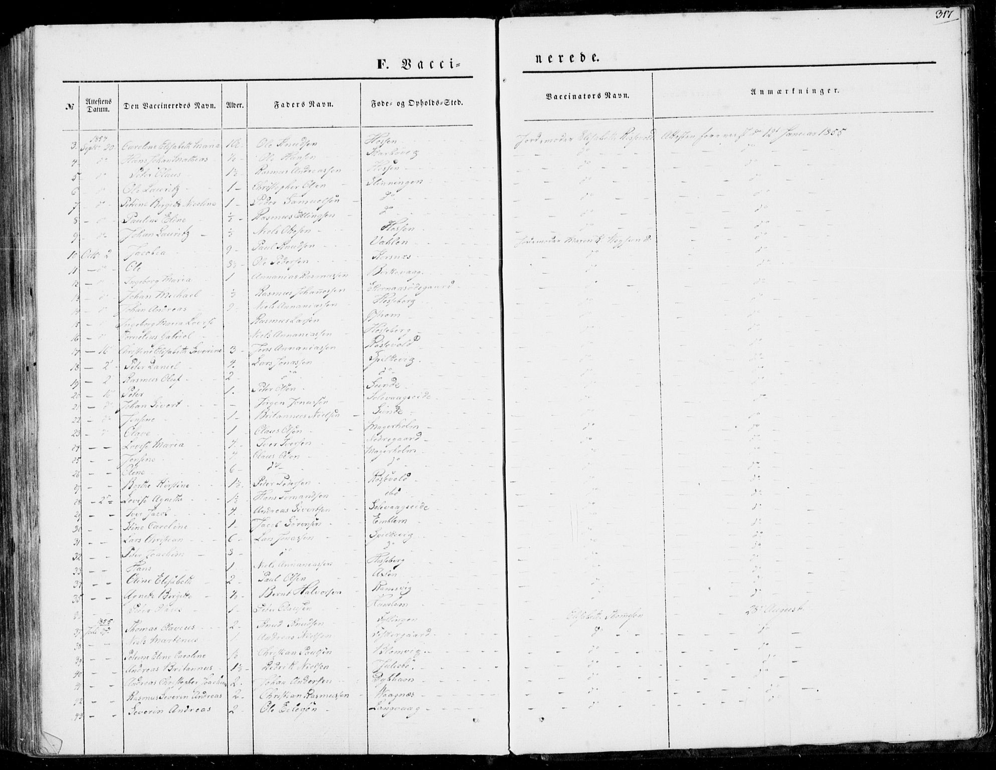 Ministerialprotokoller, klokkerbøker og fødselsregistre - Møre og Romsdal, AV/SAT-A-1454/528/L0397: Ministerialbok nr. 528A08, 1848-1858, s. 317