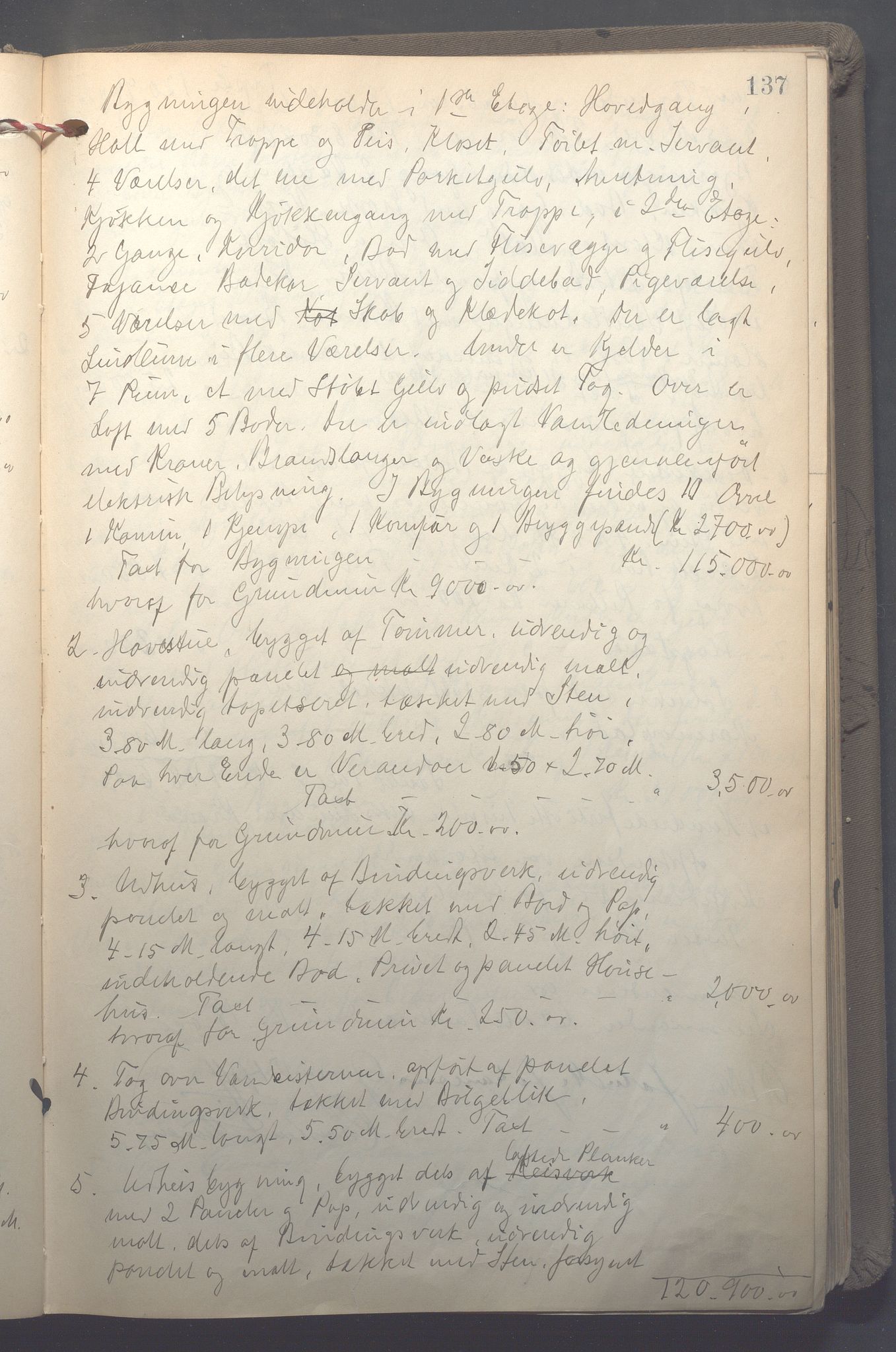 Lensmennene i Aker, OBA/A-10133/F/Fb/L0002: Branntakstprotokoll, 1922-1929, s. 137