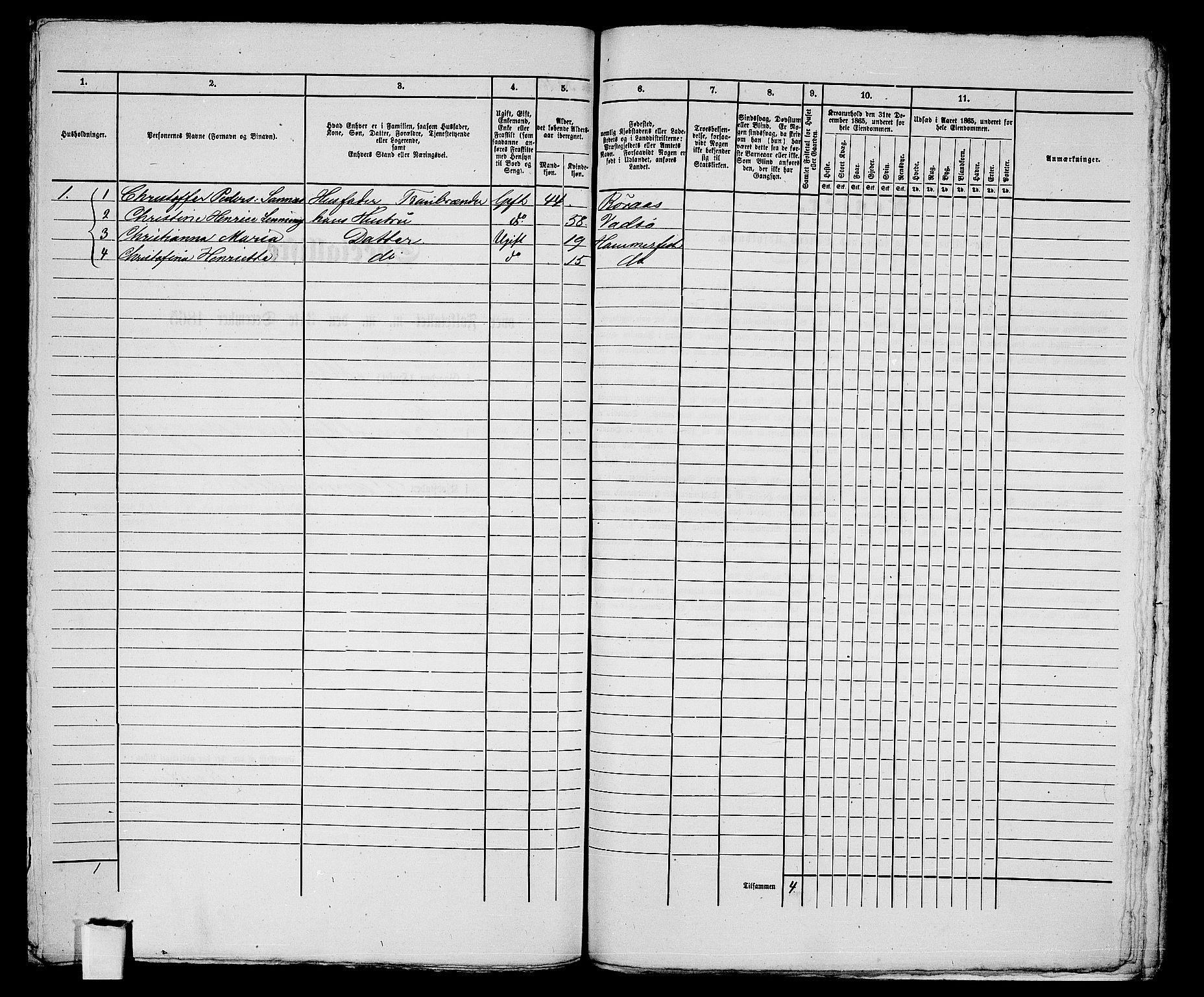 RA, Folketelling 1865 for 2001B Hammerfest prestegjeld, Hammerfest kjøpstad, 1865, s. 333