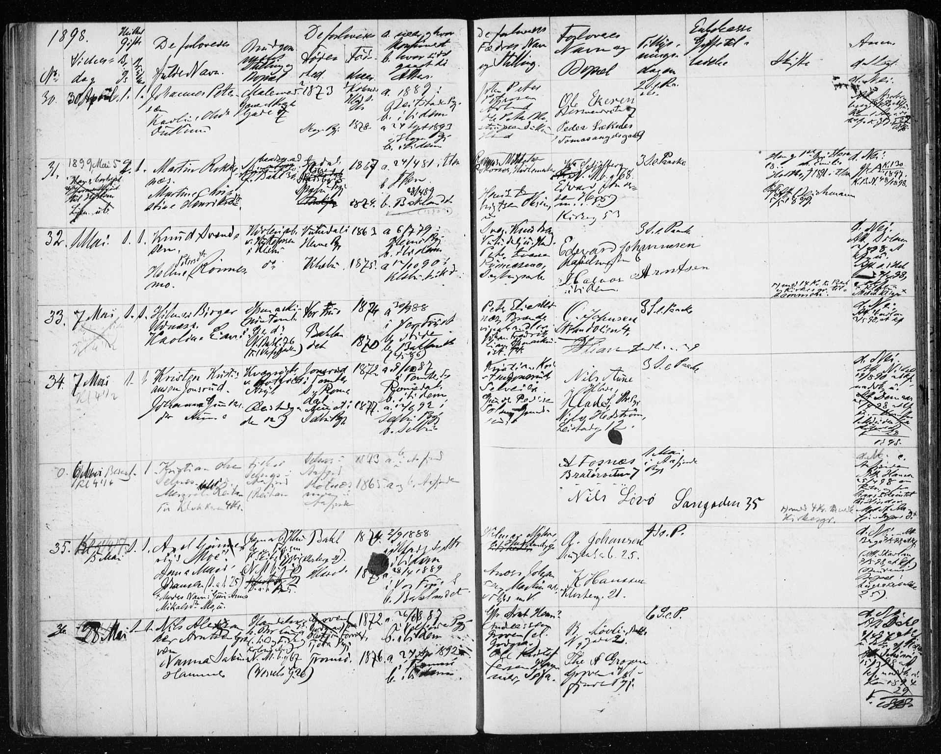 Ministerialprotokoller, klokkerbøker og fødselsregistre - Sør-Trøndelag, AV/SAT-A-1456/604/L0191: Ministerialbok nr. 604A12, 1892-1900