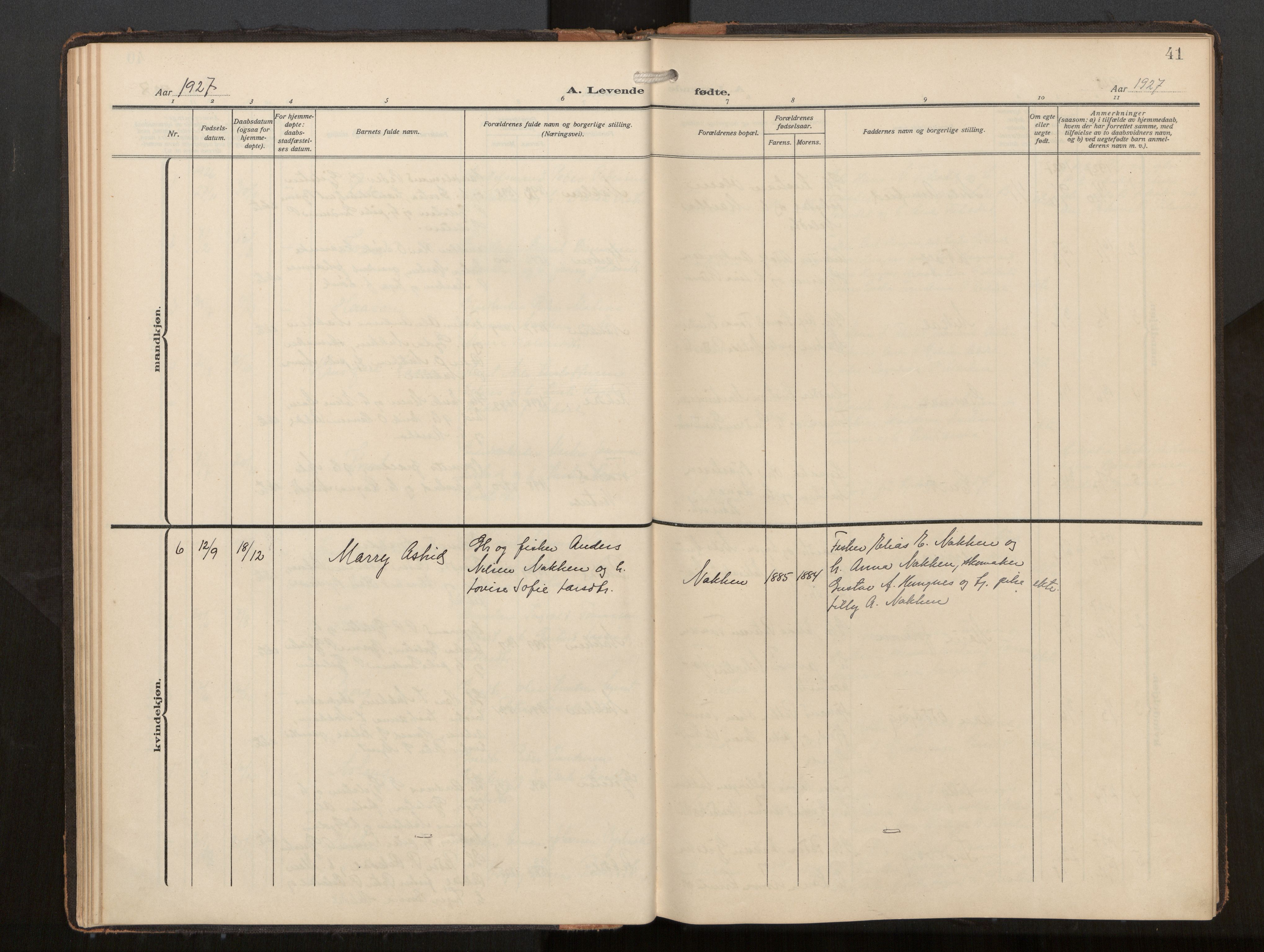 Ministerialprotokoller, klokkerbøker og fødselsregistre - Møre og Romsdal, AV/SAT-A-1454/540/L0540b: Ministerialbok nr. 540A03, 1909-1932, s. 41