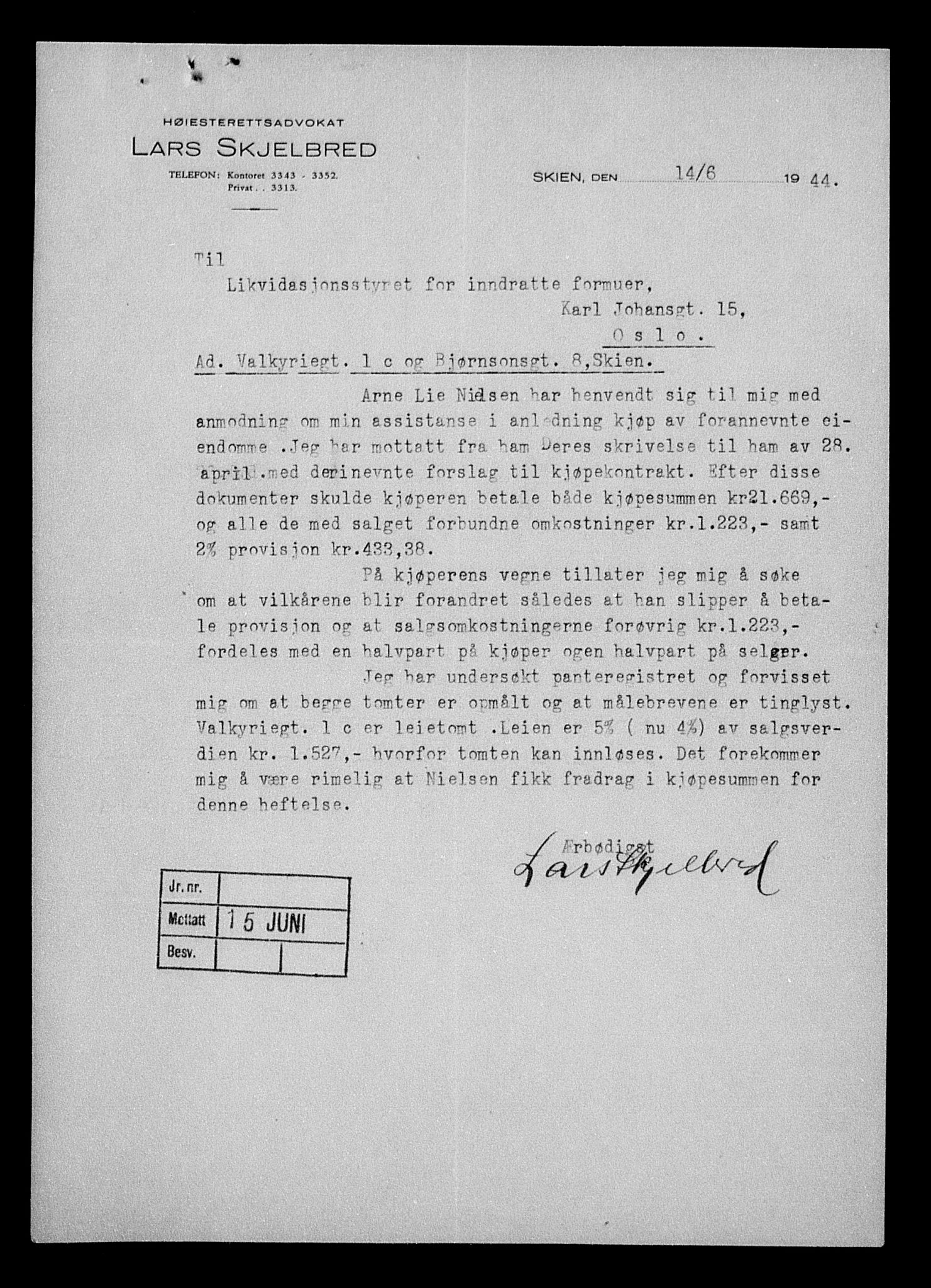 Justisdepartementet, Tilbakeføringskontoret for inndratte formuer, AV/RA-S-1564/H/Hc/Hcd/L0990: --, 1945-1947, s. 107