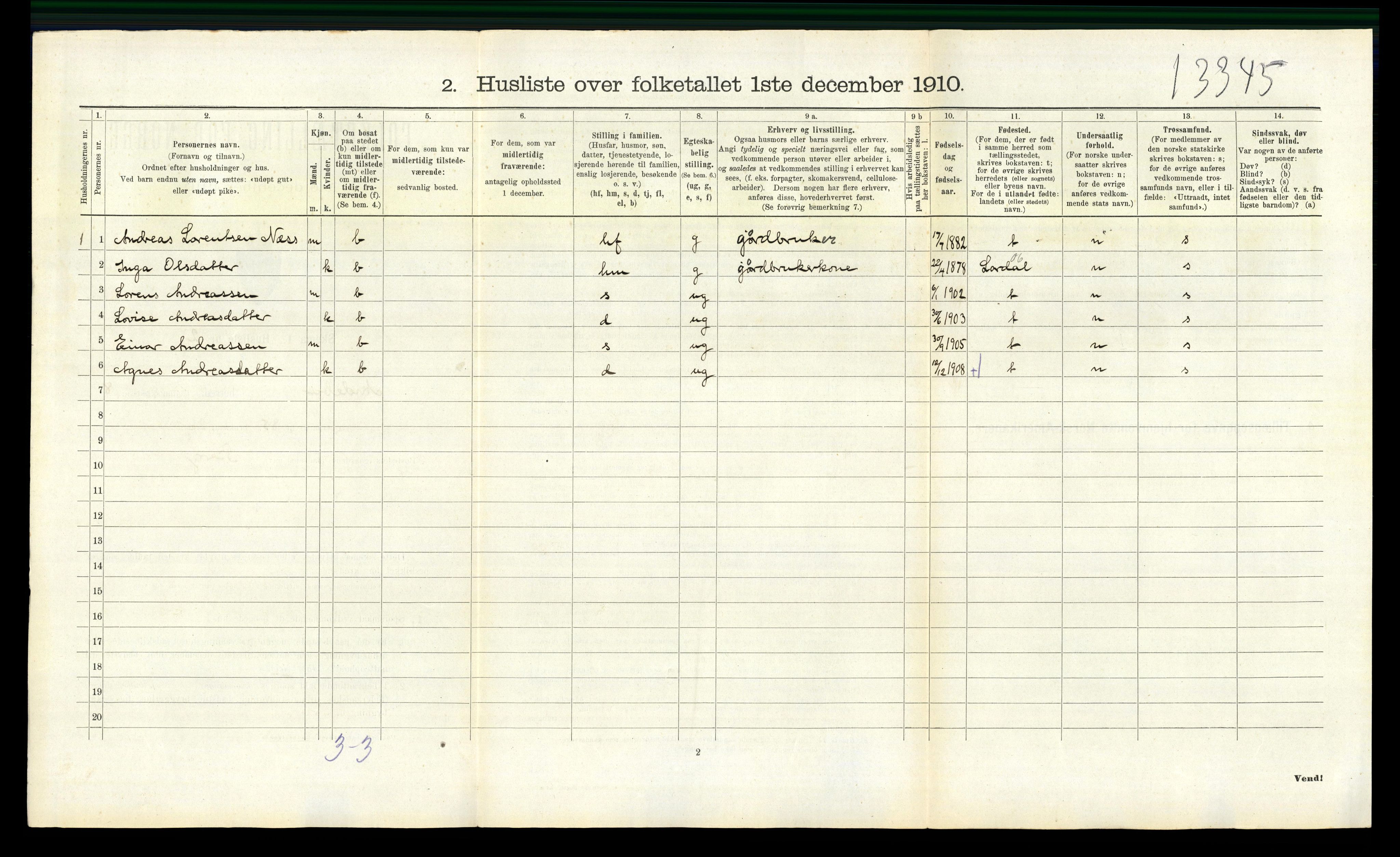 RA, Folketelling 1910 for 0719 Andebu herred, 1910, s. 678