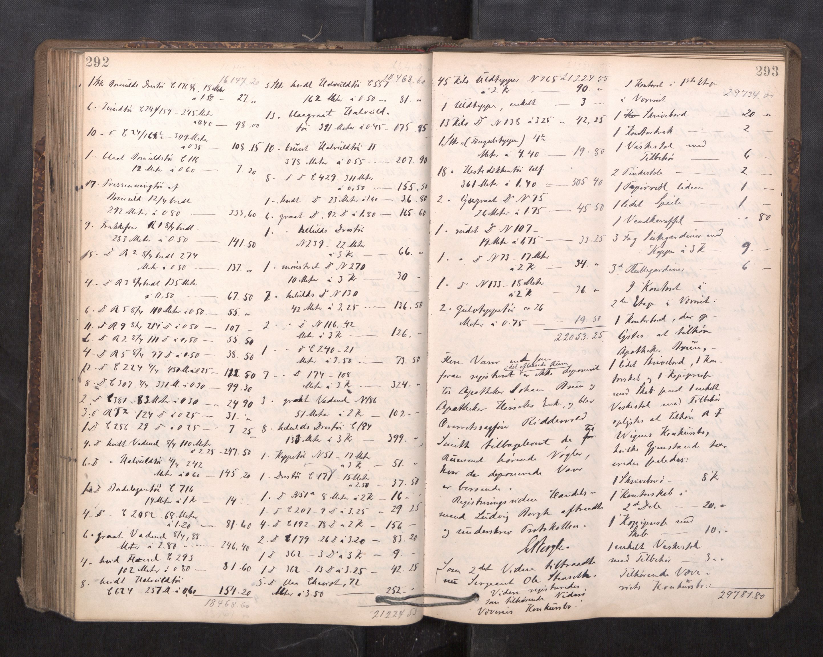 Trondheim byfogd, AV/SAT-A-0003/1/3/3C/L0015: Skifteregistreringsprotokoll - 24/2-21/3 (u/ register), 1893-1899, s. 292-293