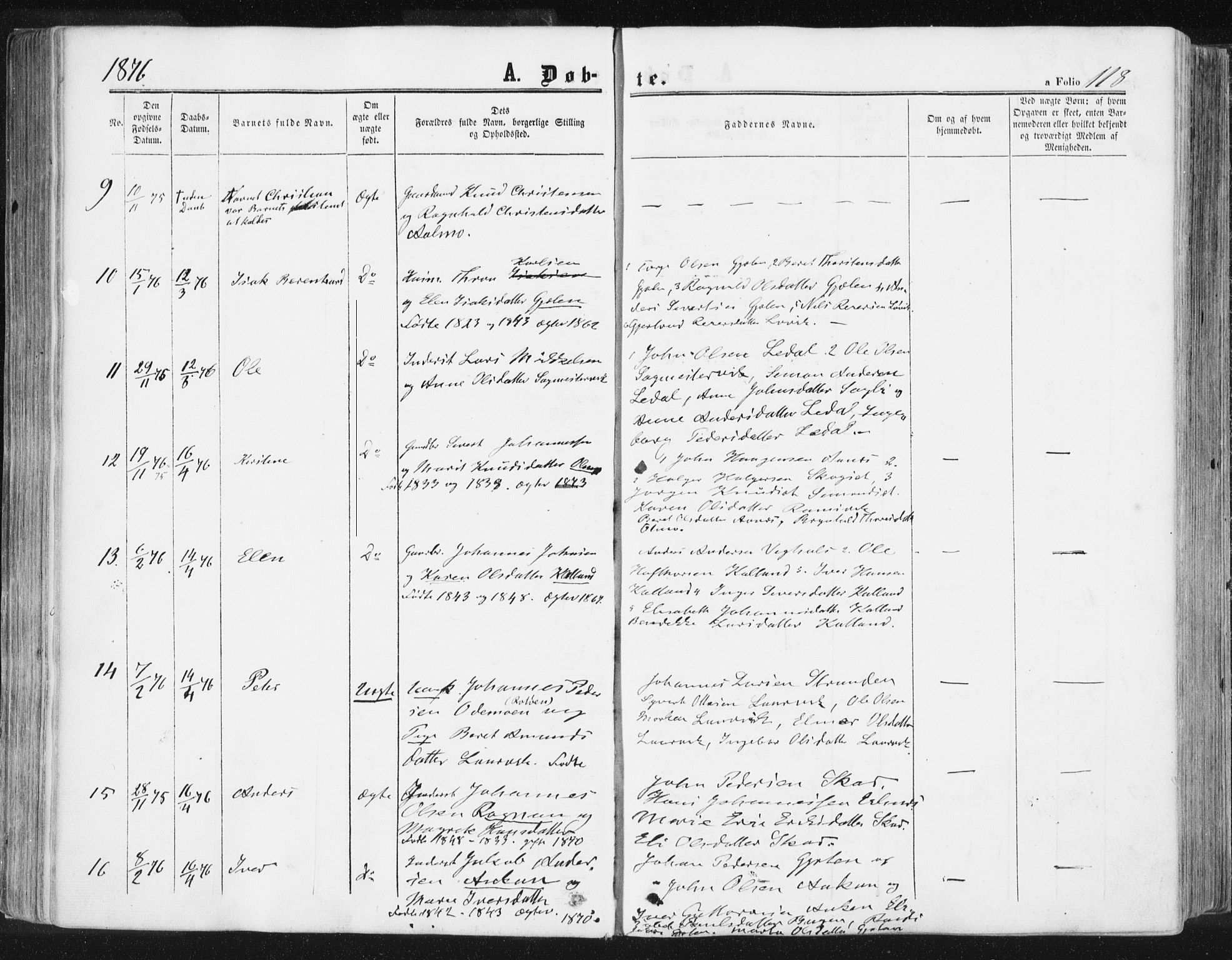 Ministerialprotokoller, klokkerbøker og fødselsregistre - Møre og Romsdal, AV/SAT-A-1454/578/L0905: Ministerialbok nr. 578A04, 1859-1877, s. 118