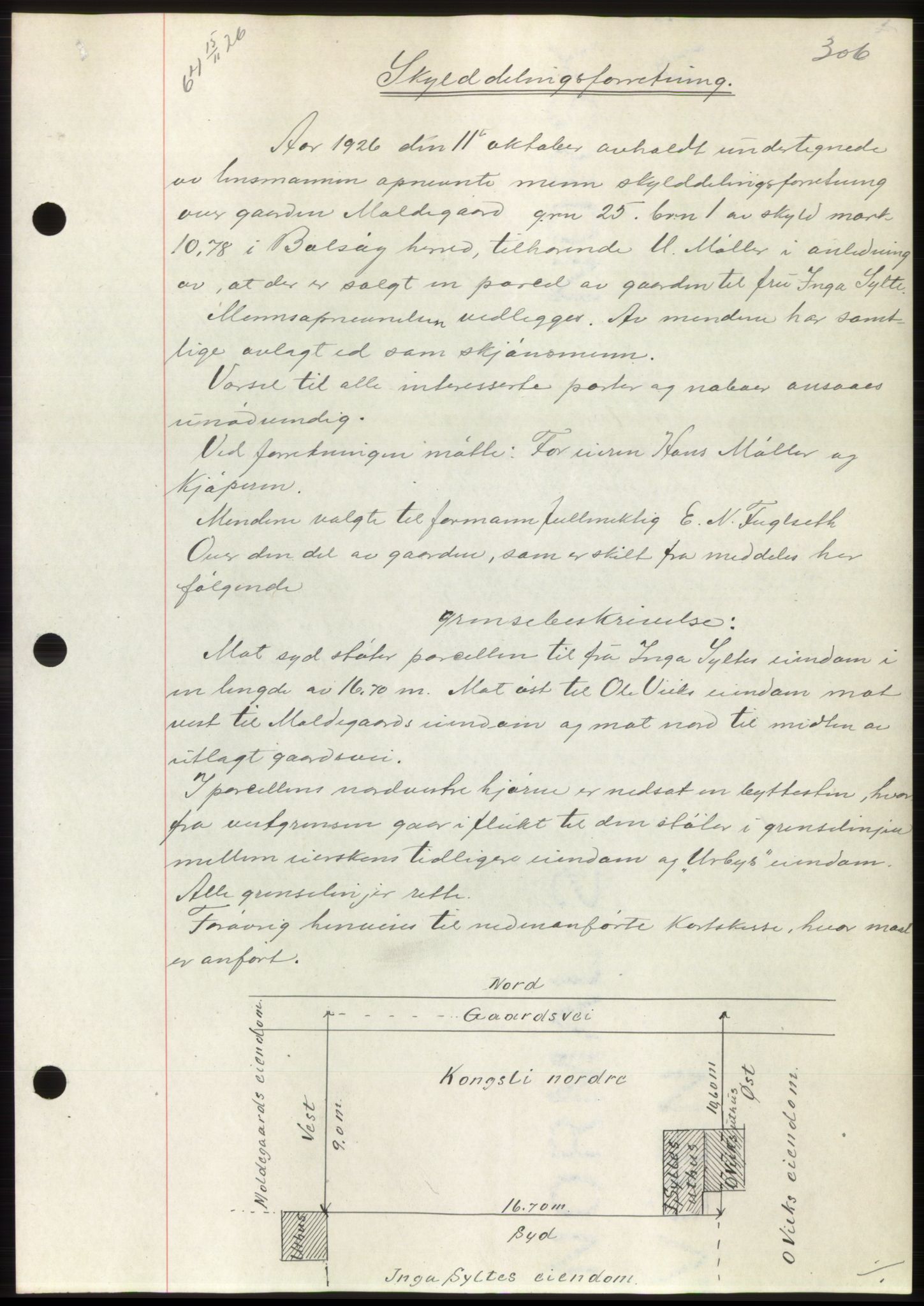 Romsdal sorenskriveri, AV/SAT-A-4149/1/2/2C/L0051: Pantebok nr. 45, 1926-1927, Tingl.dato: 15.11.1926